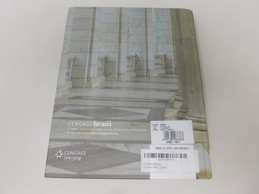 Criminal Law by Terry Anderson and Thomas Gardner (2017, Hardcover) 13th edition