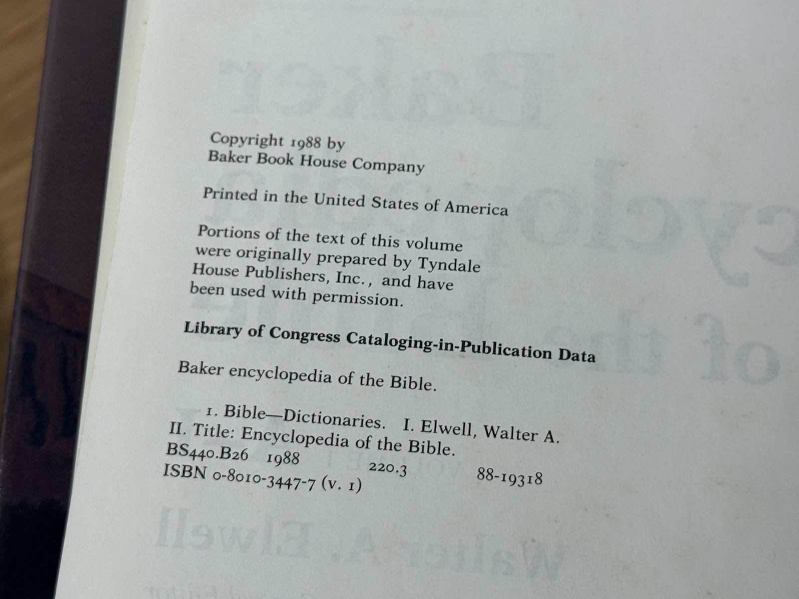 Baker Encyclopedia of the Bible 2 Volume Set 1988 Elwell Theology Hardcover