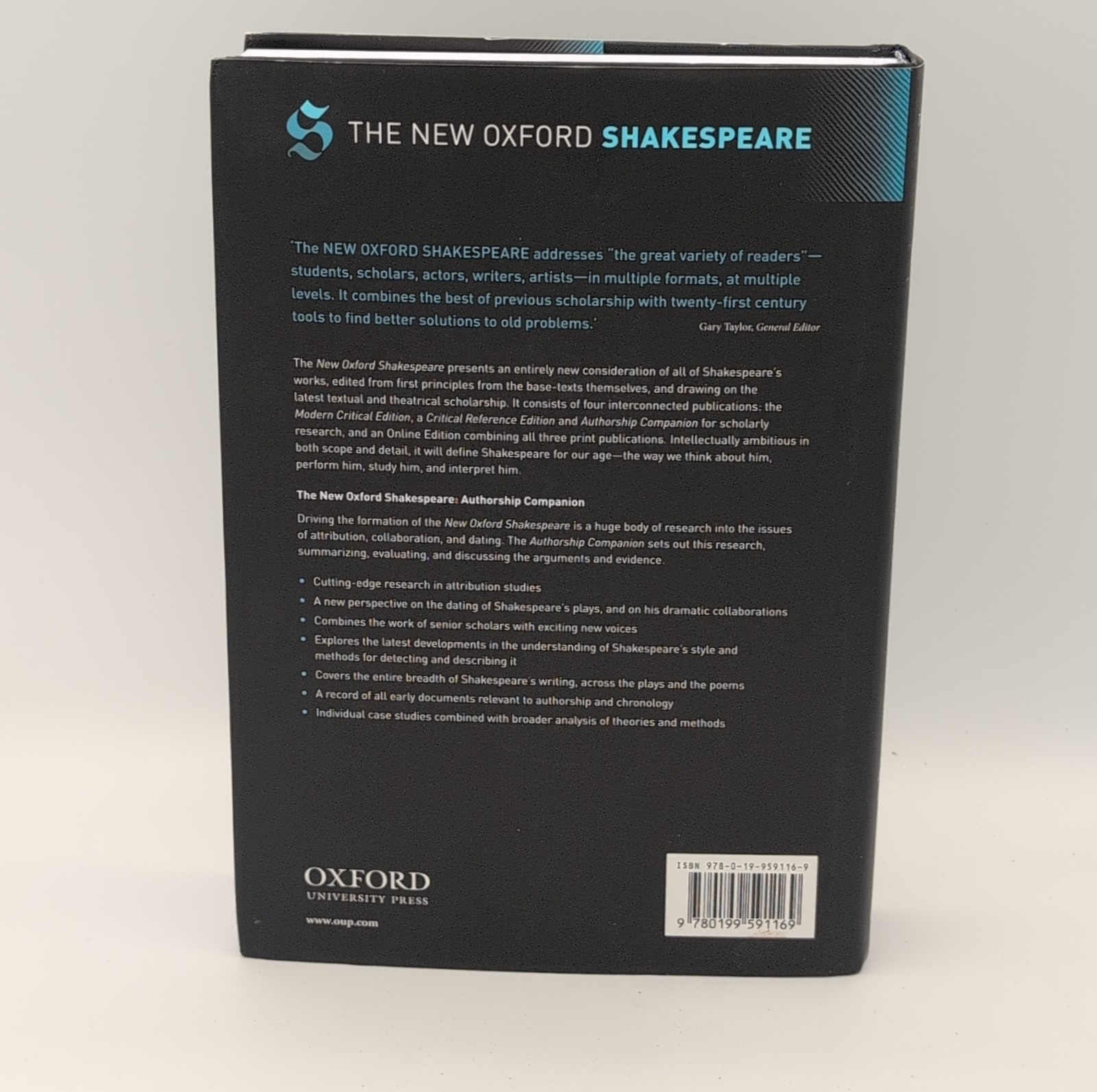 The New Oxford Shakespeare: Authorship Companion by Gary Taylor (English) HC