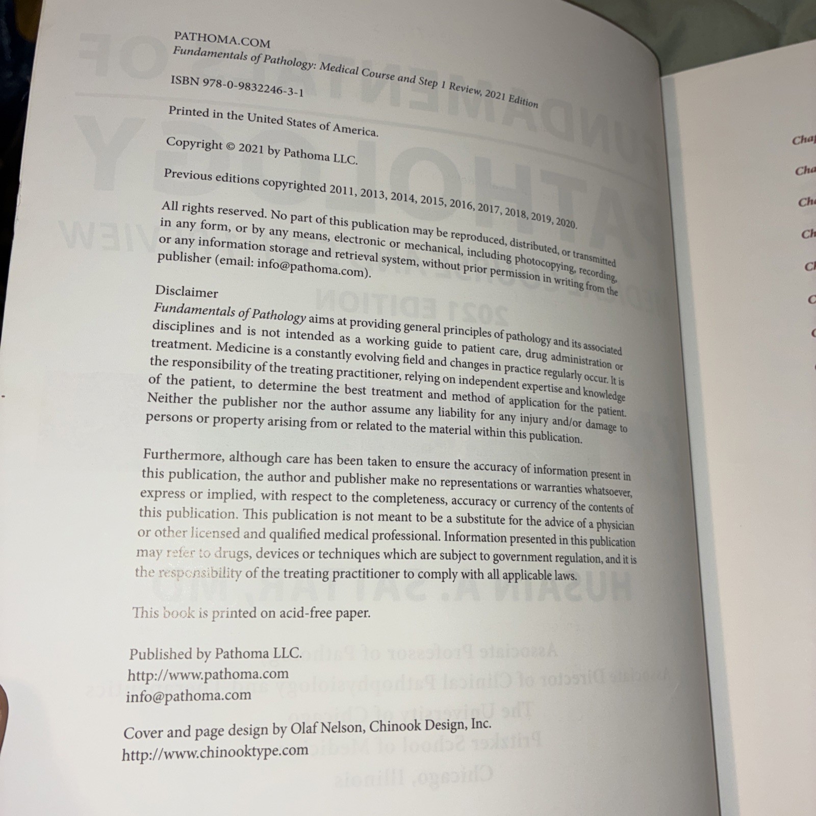 Fundamentals of Pathology by Hussain A. Sattar