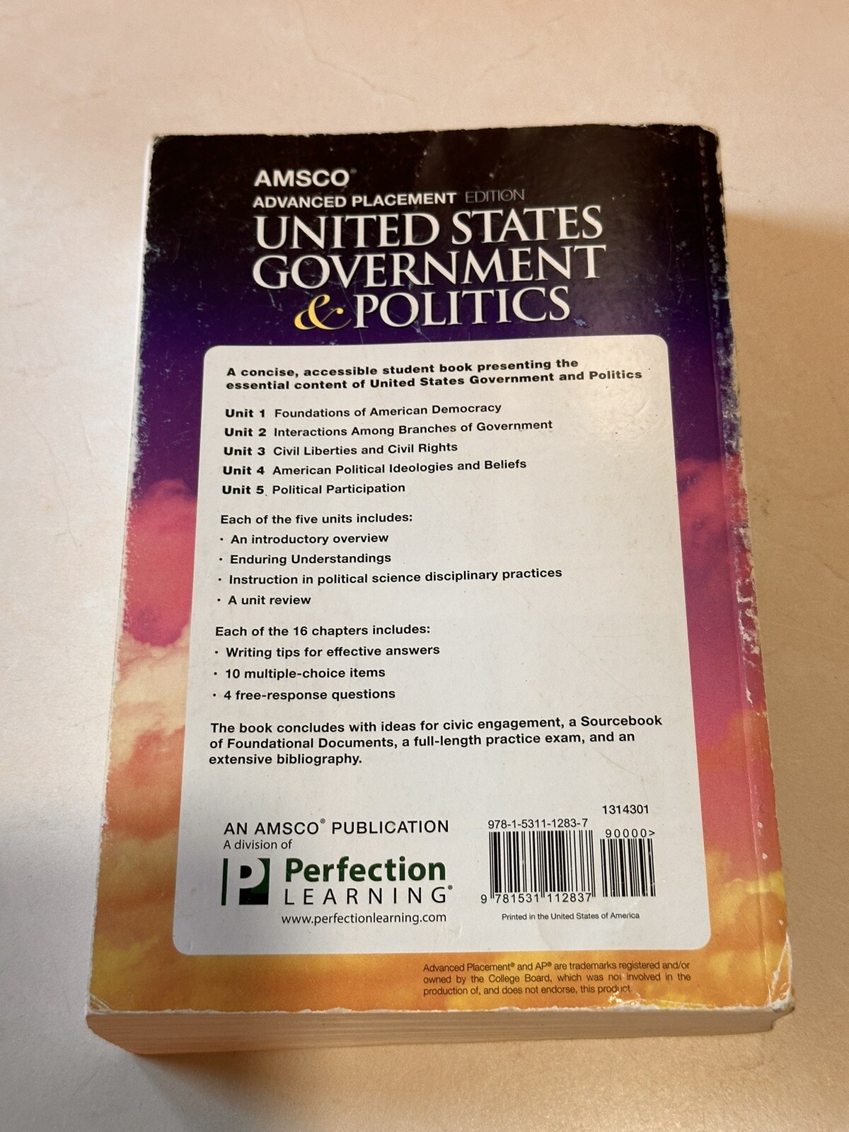 AMSCO United States Government & Politics AP Edition 2020 Paperback