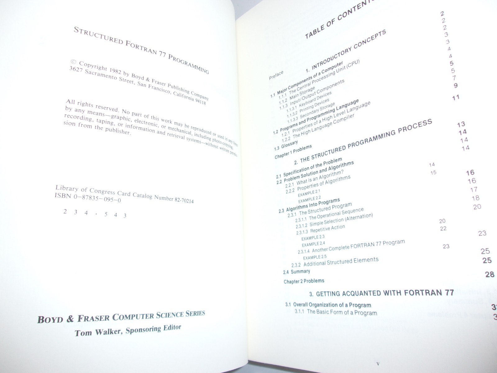 Structured Fortran 77 Programming by Seymour V Pollack 1982 Softcover 496 pages