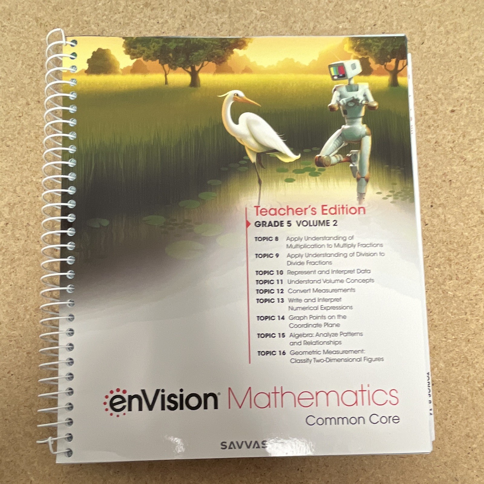 Savvas enVision Mathematics Common Core Teacher’s Edition Grade 5 Vol 2 ISBN