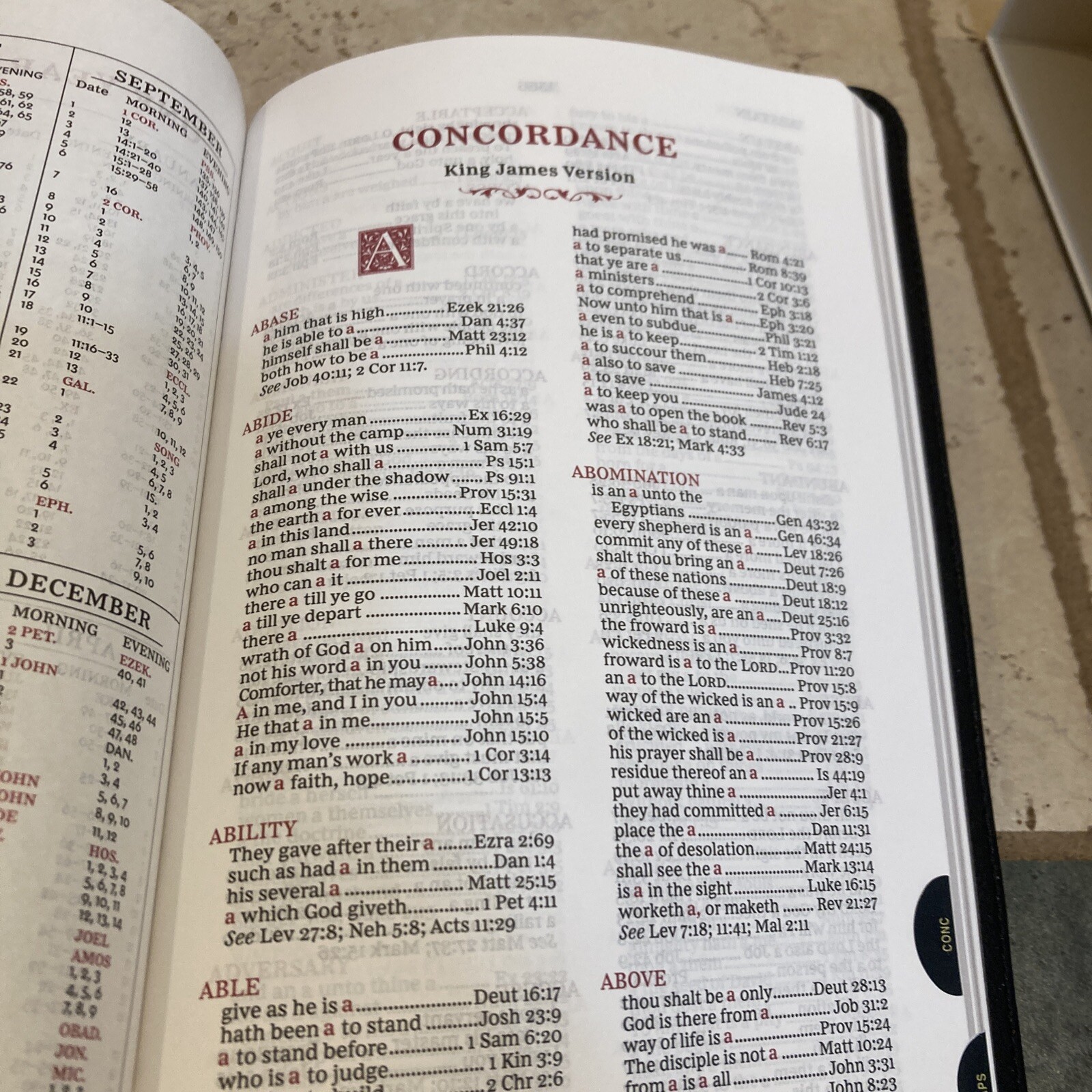 KJV Sovereign Collection Bible, Personal Size, Red Letter Edition INDEXED