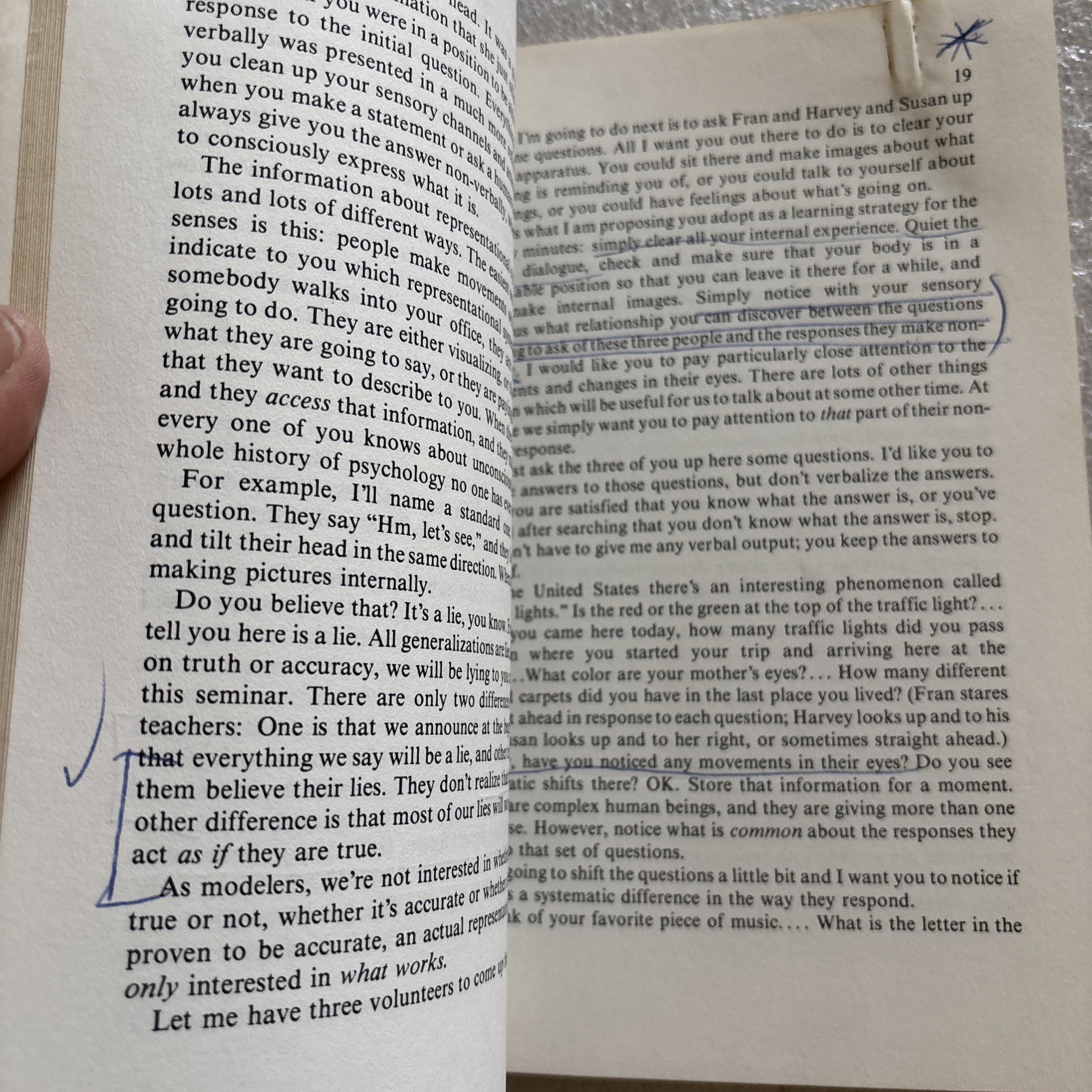 Frogs into Princes: Neuro Linguistic Programming (lots of underlining)