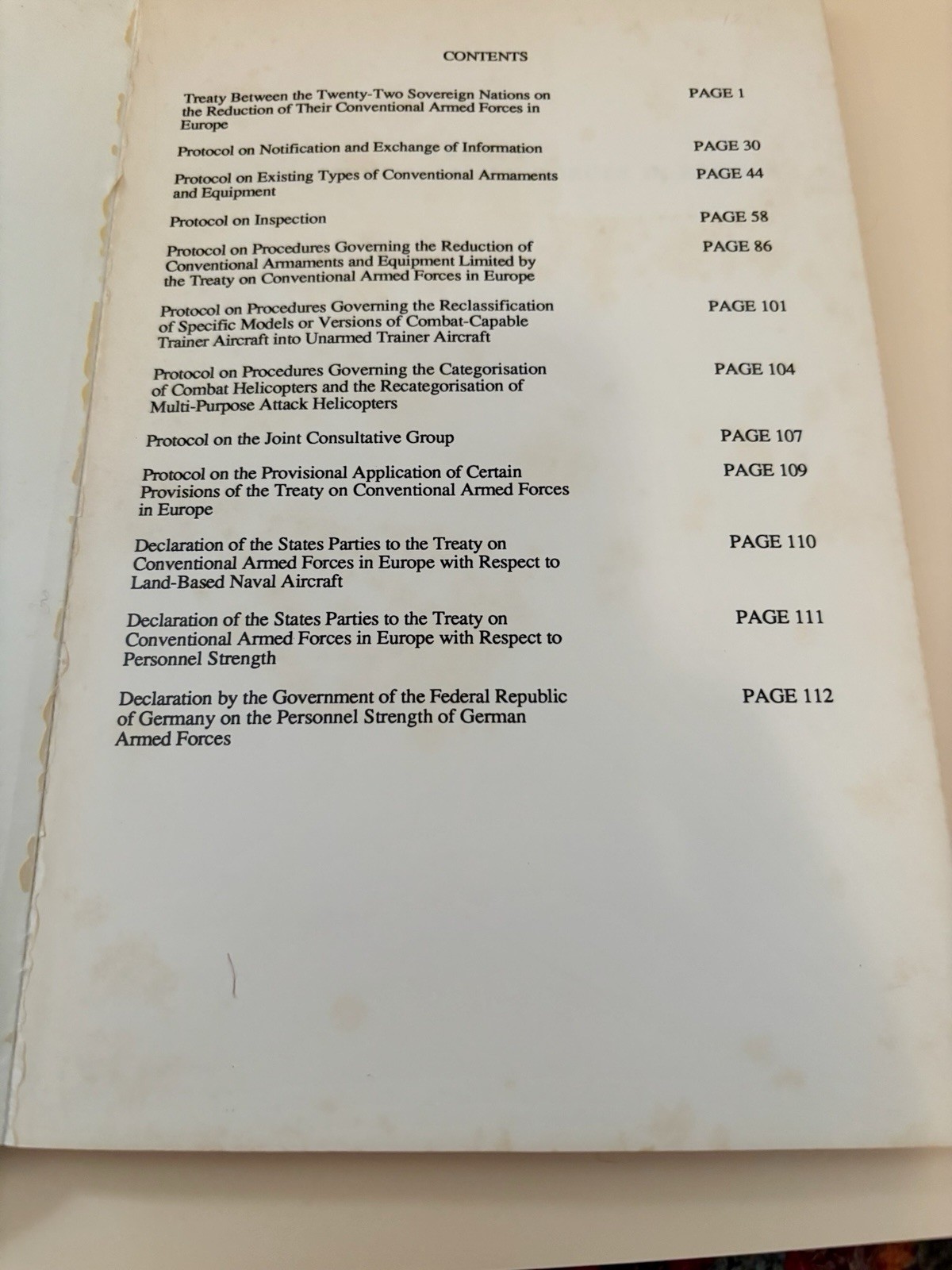 RARE! On-Site Inspection Treaty Reduction of Conventional Forces in Europe *RaRe