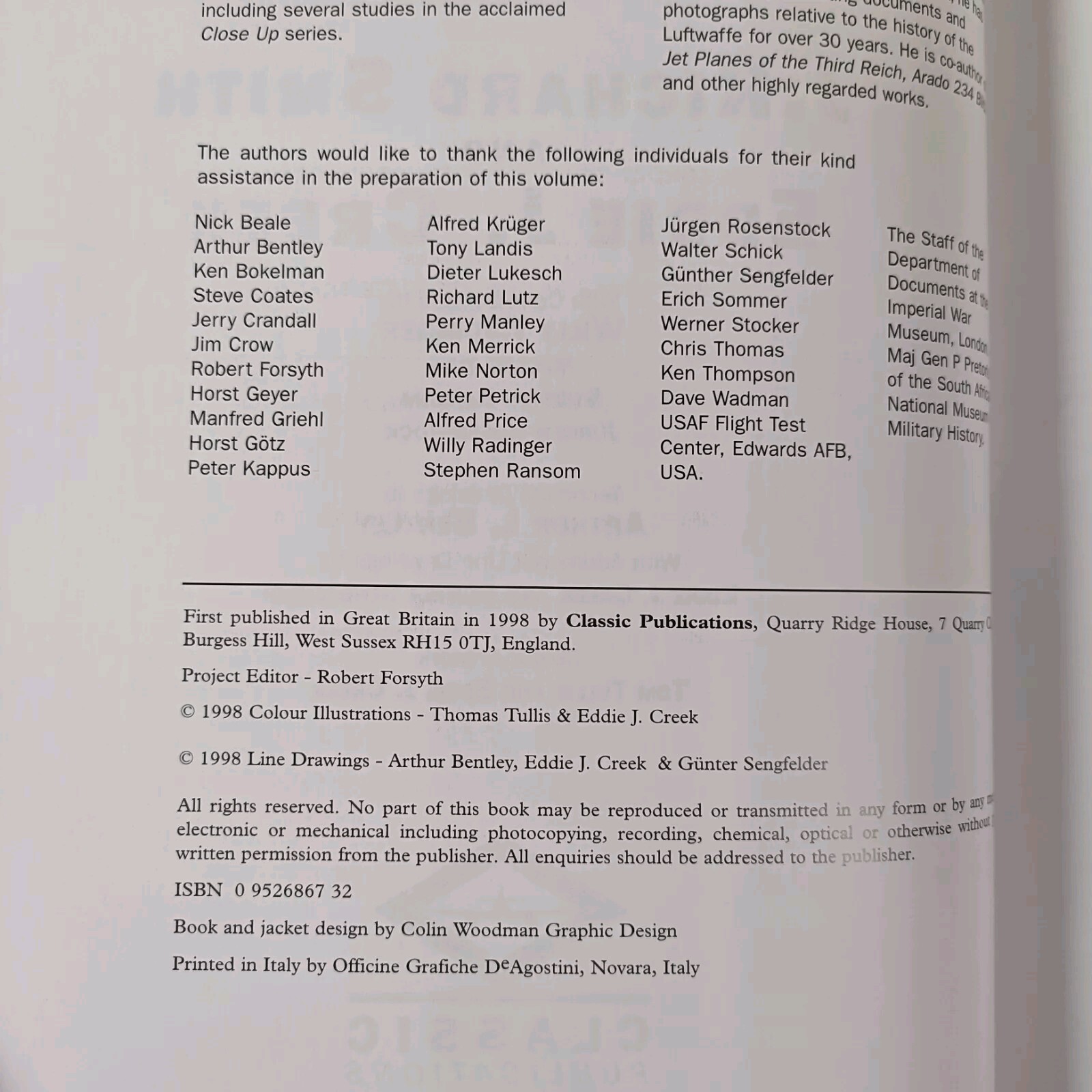 Me 262, Volume Two; Smith, J. Richard; First Edition, Classic, Hardback