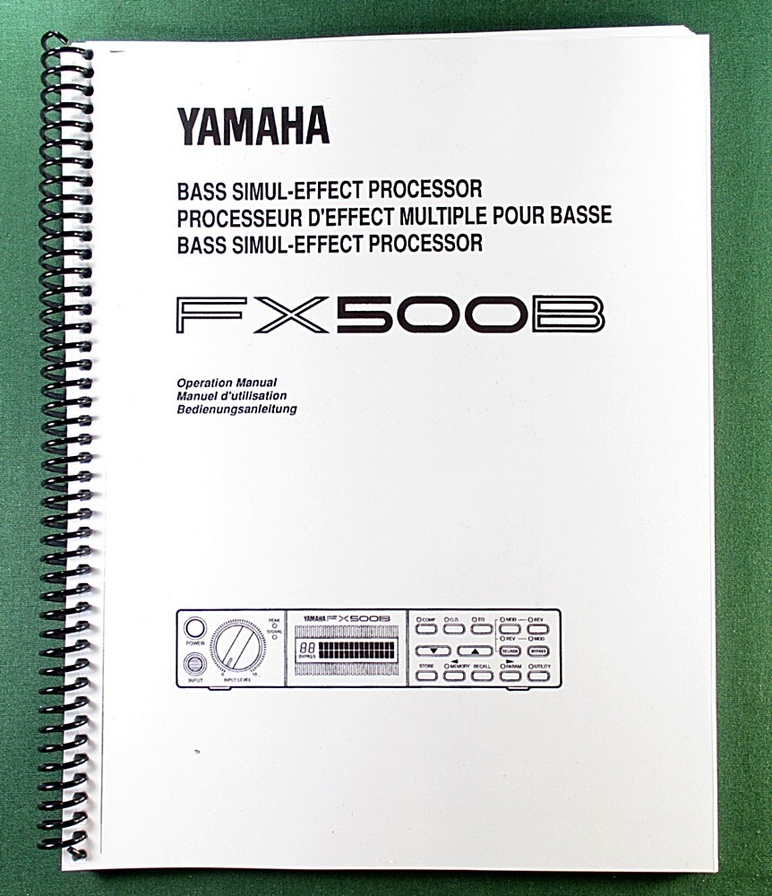 Yamaha FX500B Instruction Manual: 25 Pages & Protective Covers!