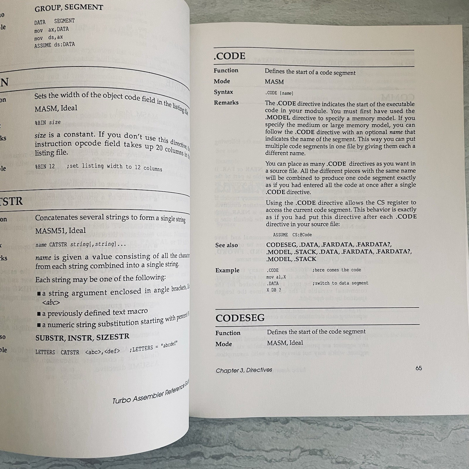 Turbo Assembler 1.0 Reference & User’s Guide Set – Borland 1988