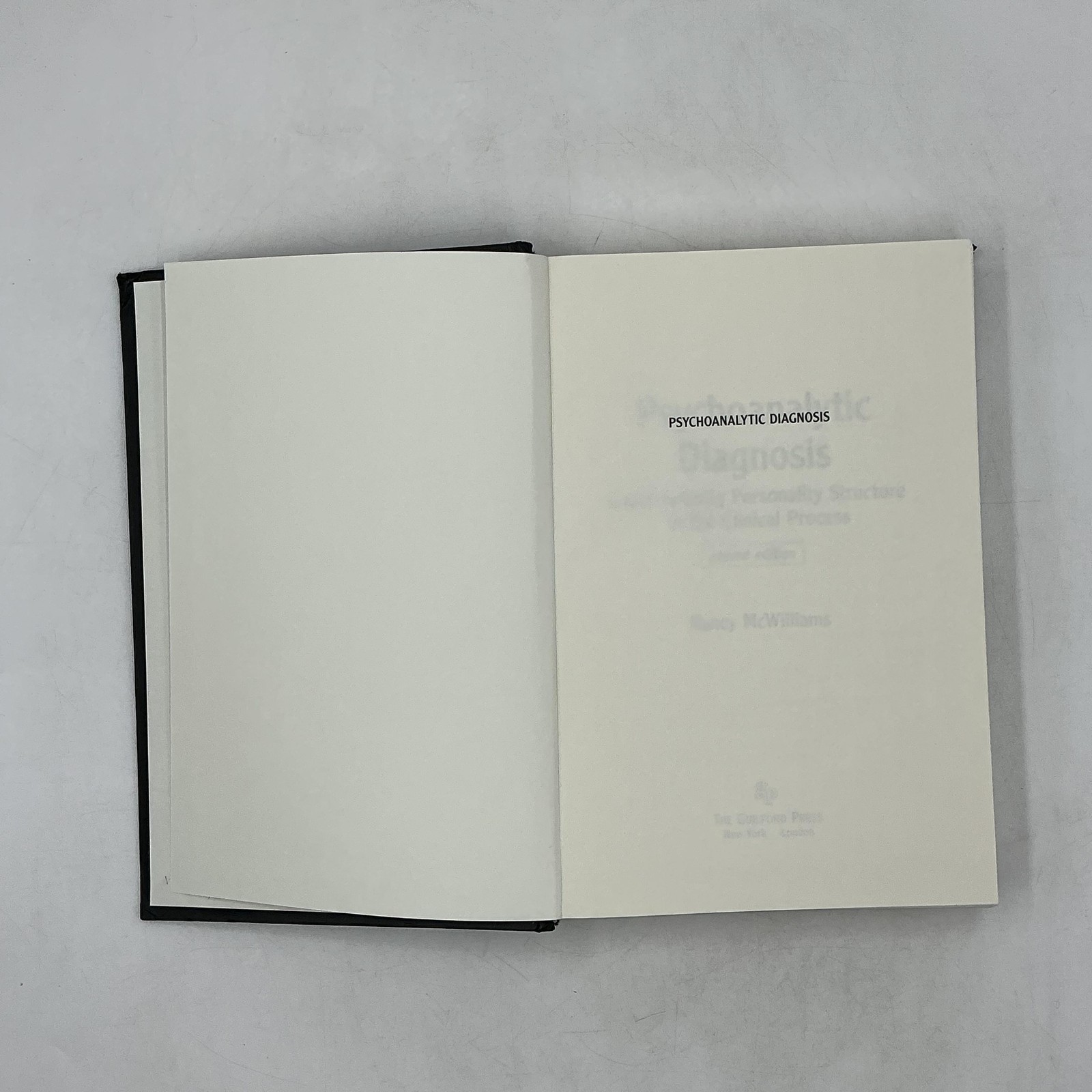 Psychoanalytic Diagnosis Nancy McWilliams 2011 Hardcover Guilford Press Black