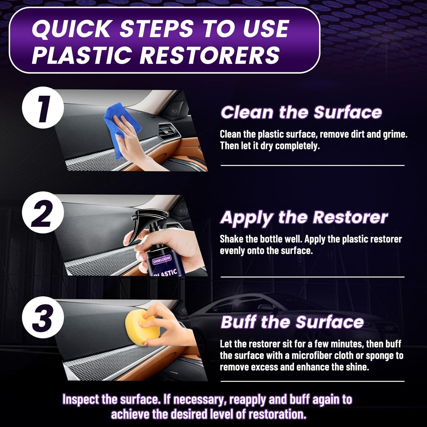 5oz Plastic Restorer Spray – High-Performance UV Protection & Non-Greasy Finish