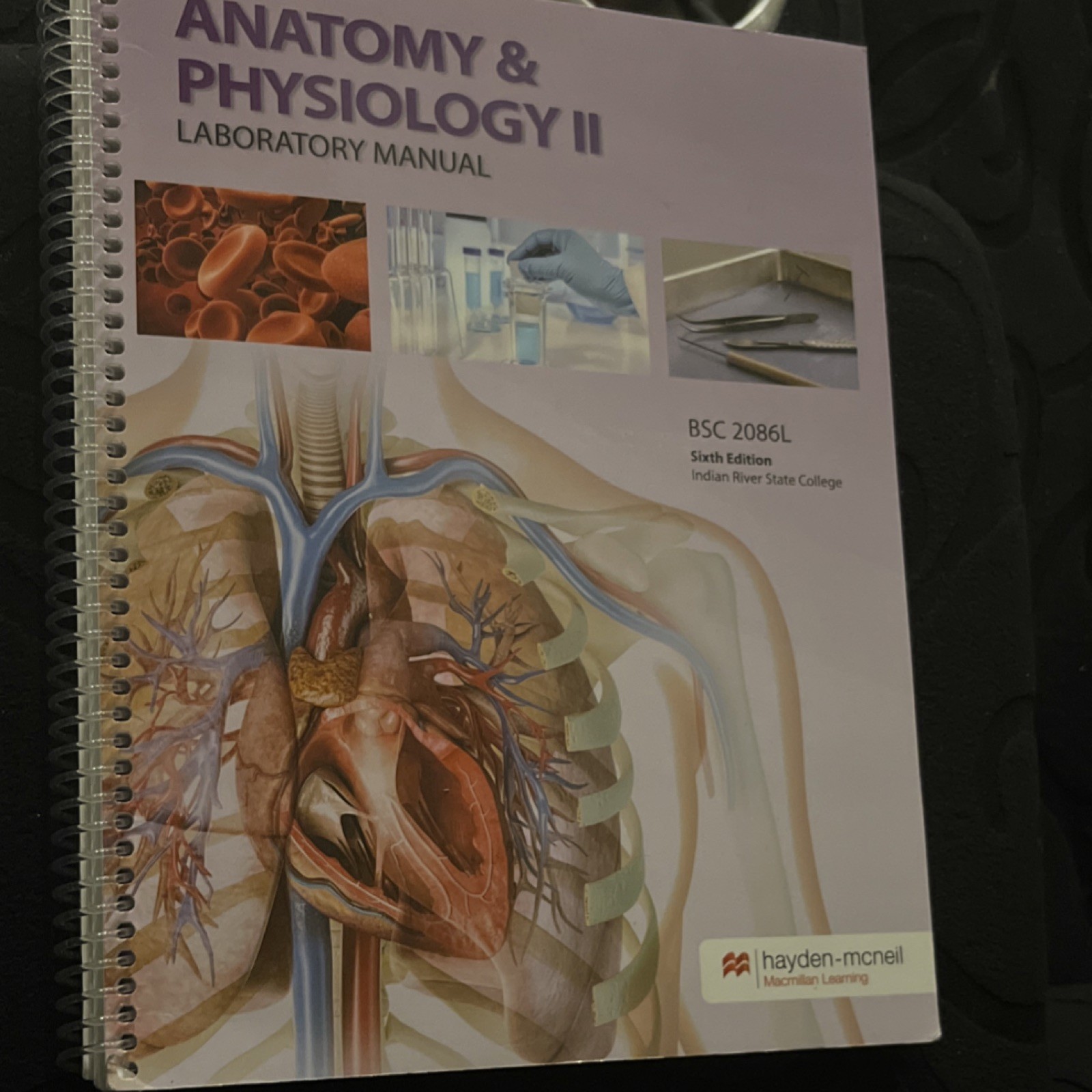 Hayden-McNeil Anatomy & Physiology II Lab Manual BSC 2086L 6th Spiral
