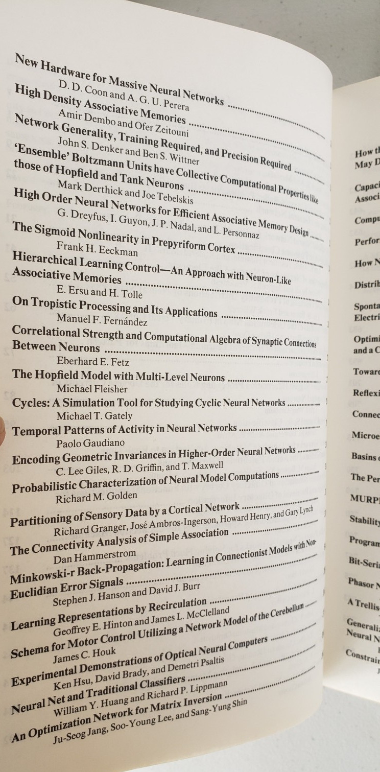 Neural Information Processing Systems Anderson AIP 1988 NIPS 1987 NEW Hardcover