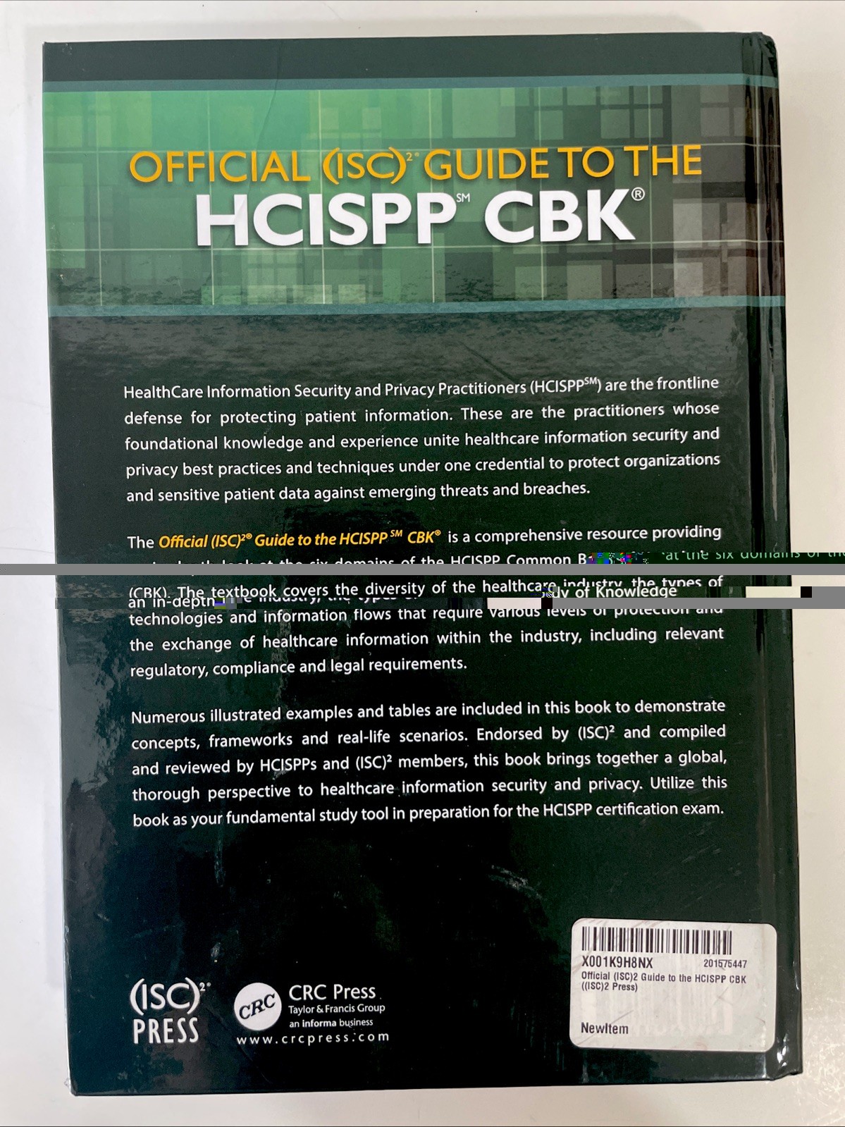OFFICIAL (ISC)2 GUIDE TO THE HCISPP CBK ((ISC)2 PRESS) By Steven Hernandez Mint