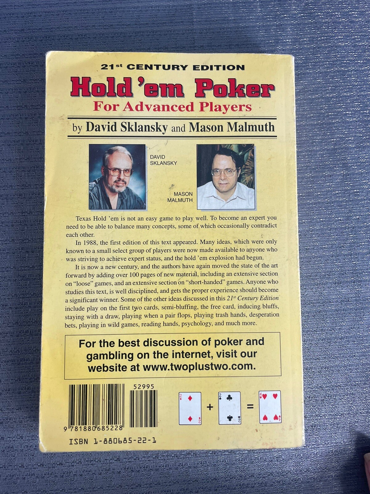 Hold’em Poker for Advanced Players : 21st Century Edition by David Sklansky and