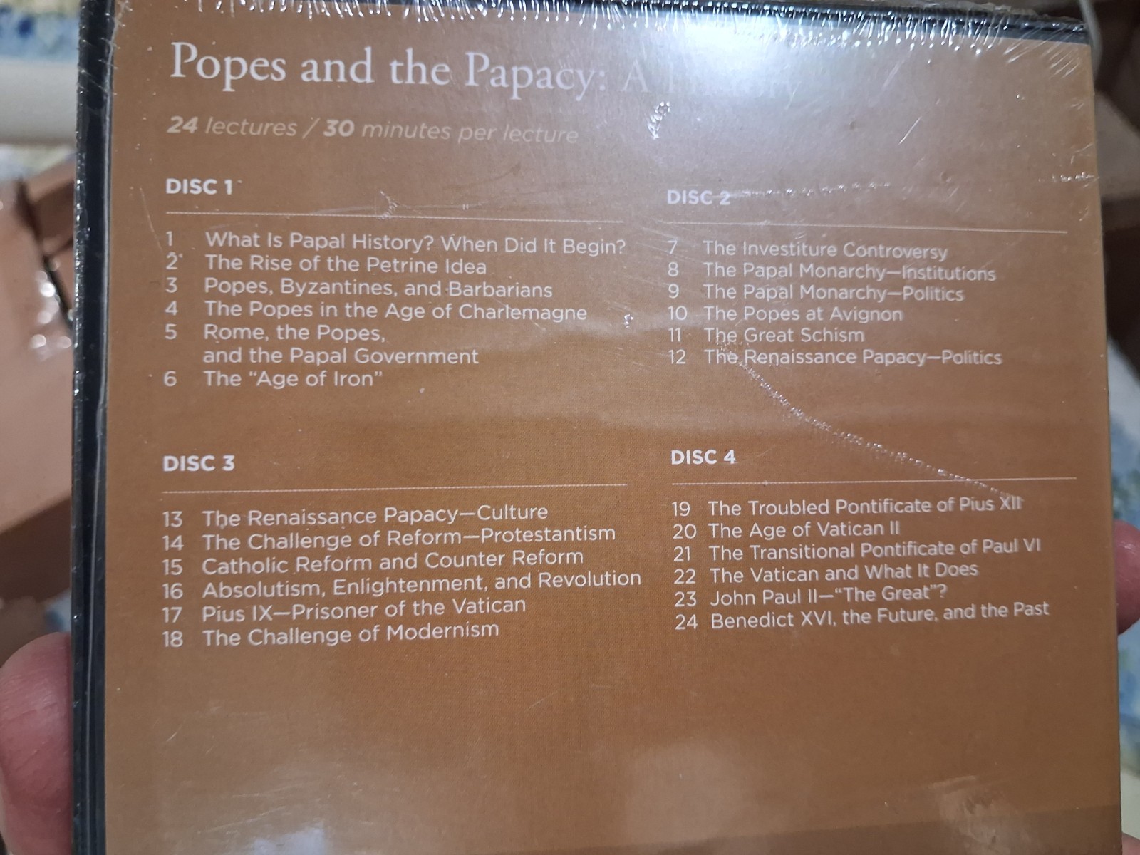 The Great Courses – Popes and the Papacy: A History – 4 DVDs + Guidebook – New