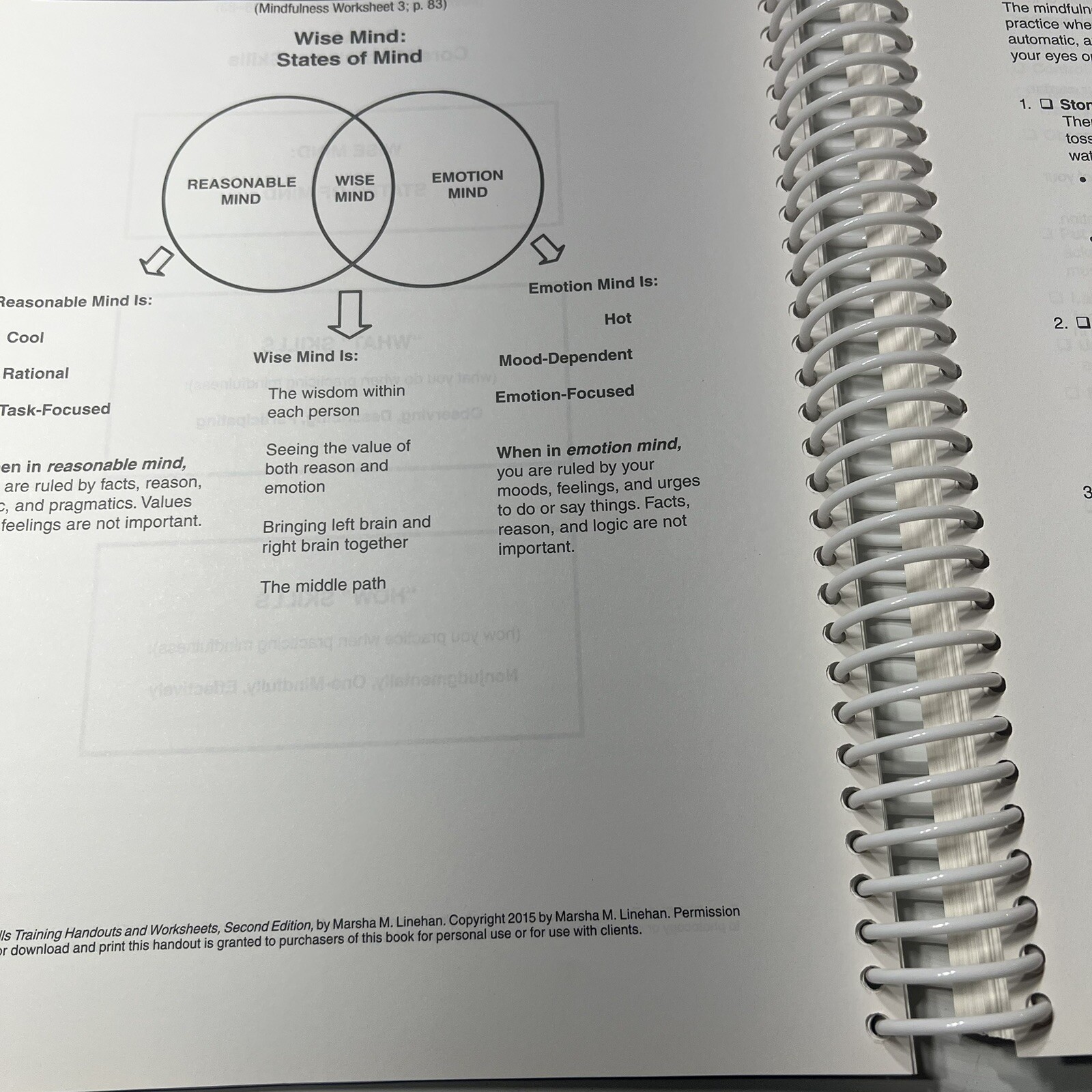 DBT Skills Training Handouts and – Paperback, by Linehan Marsha M. – Good