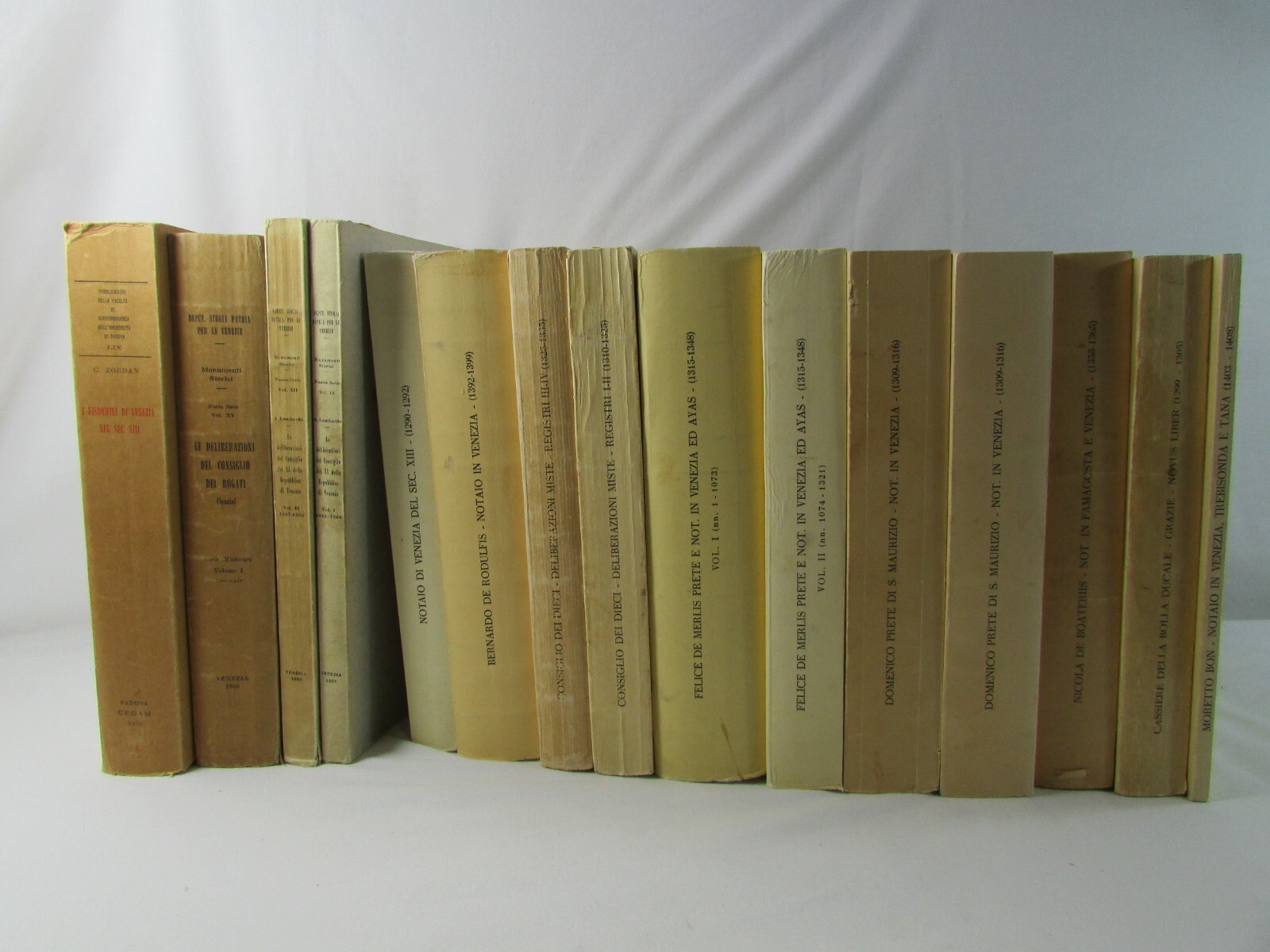 Lot Of 15 Vintage Books From SOURCES FOR THE HISTORY OF VENICE Rare 1957-1980
