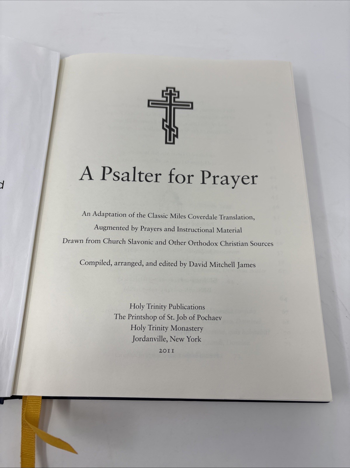A PSALTER FOR PRAYER: AN ADAPTATION OF THE CLASSIC MILES By David Mitchell James