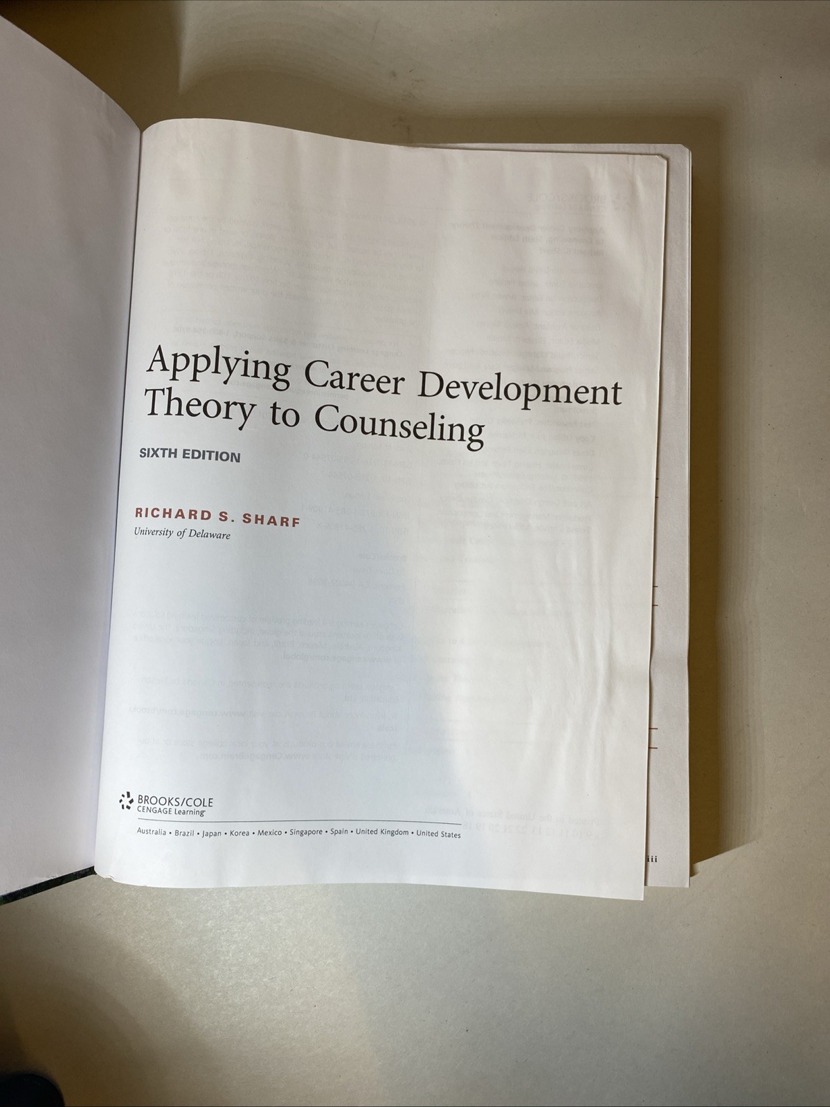 Applying Career Development Theory to – Hardcover, by Sharf Richard [HARDCOVER]