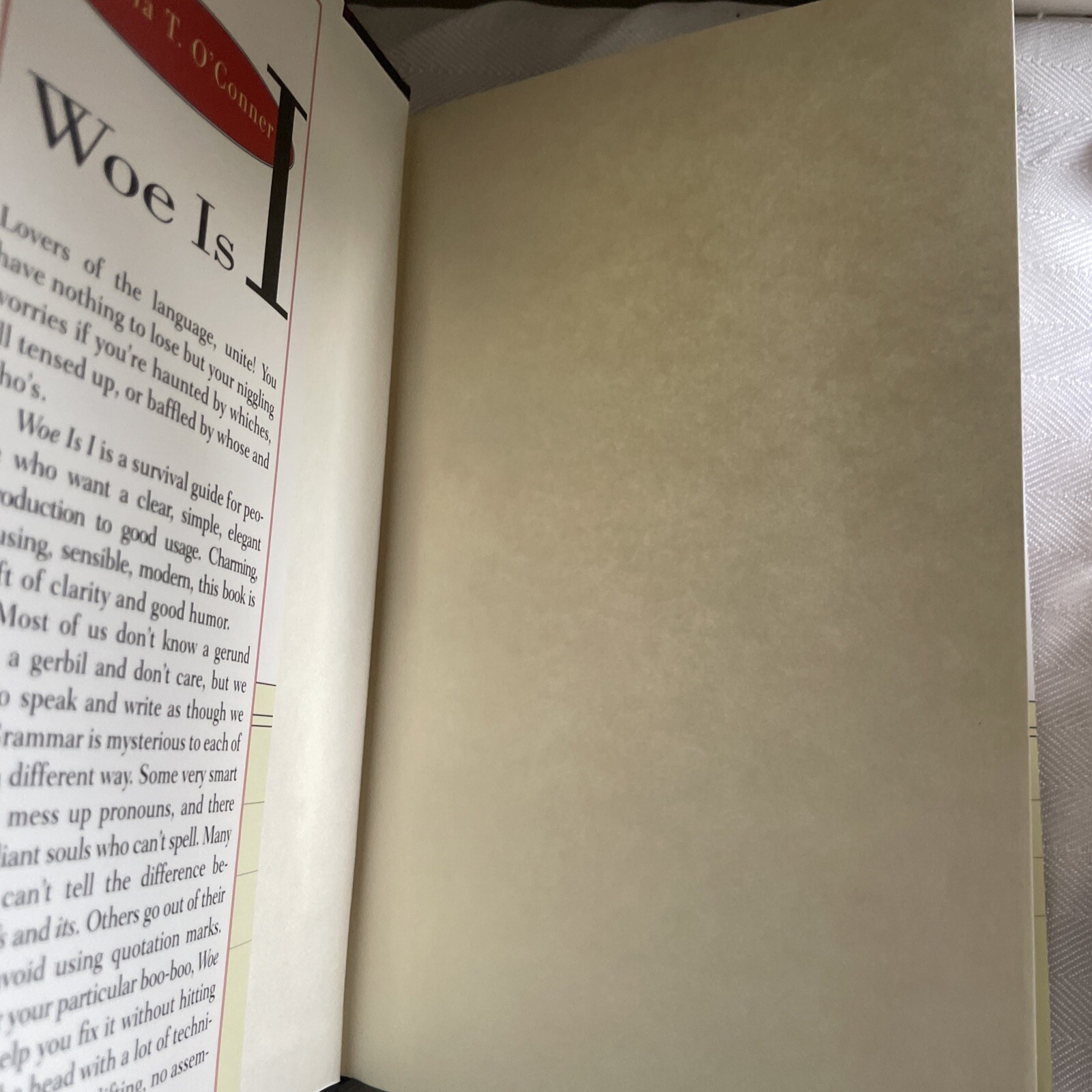 Woe Is I The Grammarphobe’s Grammar Guide by Patricia O’Conner HCDJ 1996