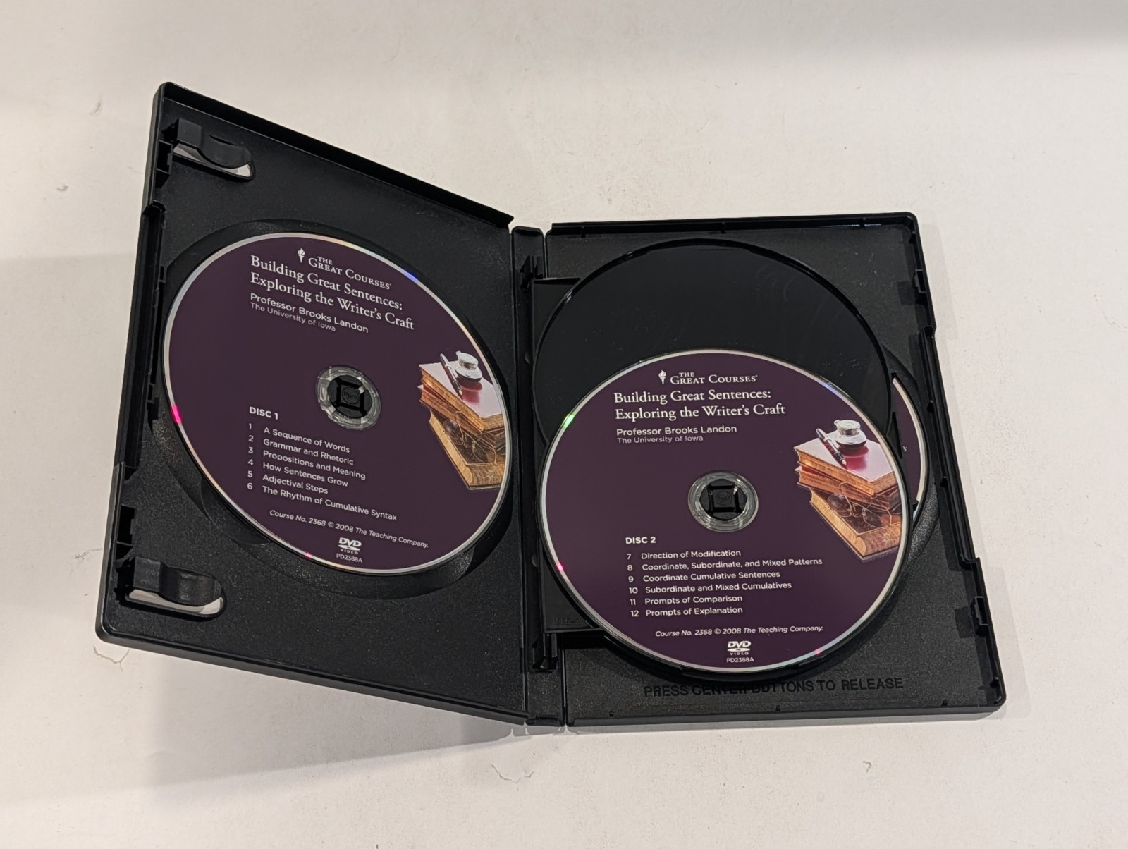 5 Lot Of Great Courses DVDs | Writing, Photography, Travel, Economics, English