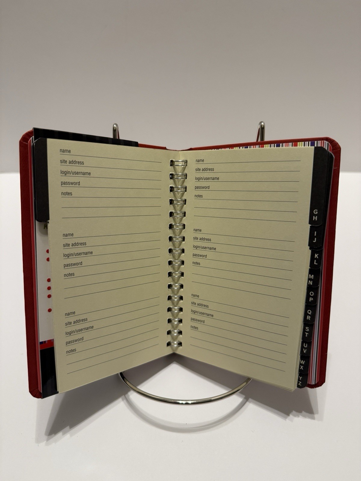 Peter Pauper Press Personal Internet Address and Password Logbook (Red) New
