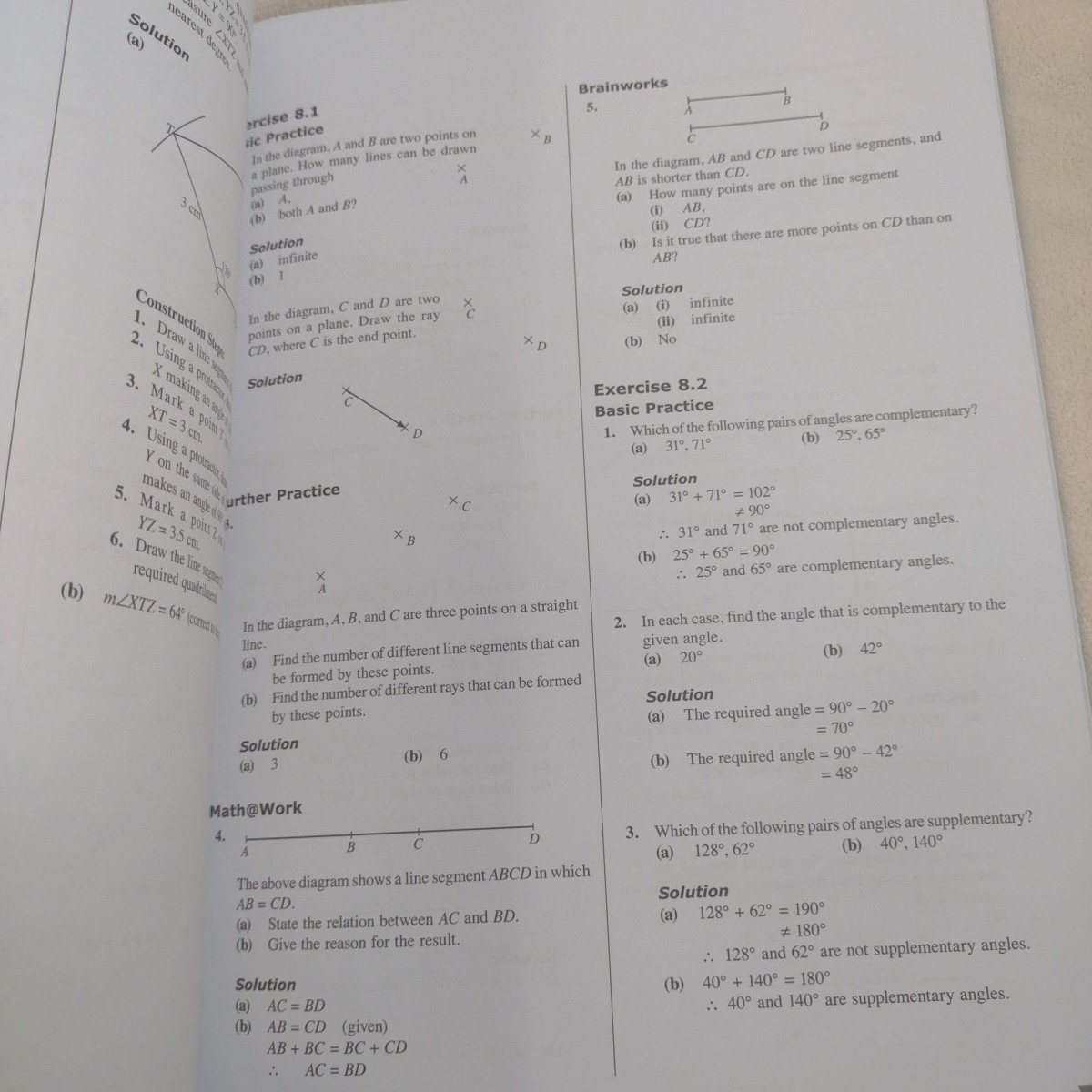 DIMENSIONS MATH 7A Teaching Notes & Solutions Singapore Math Paperback Like New