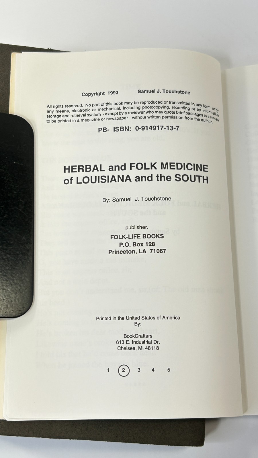 Herbal & Folk Medicine of Louisiana and the South by Samuel J. Touchstone, 1993