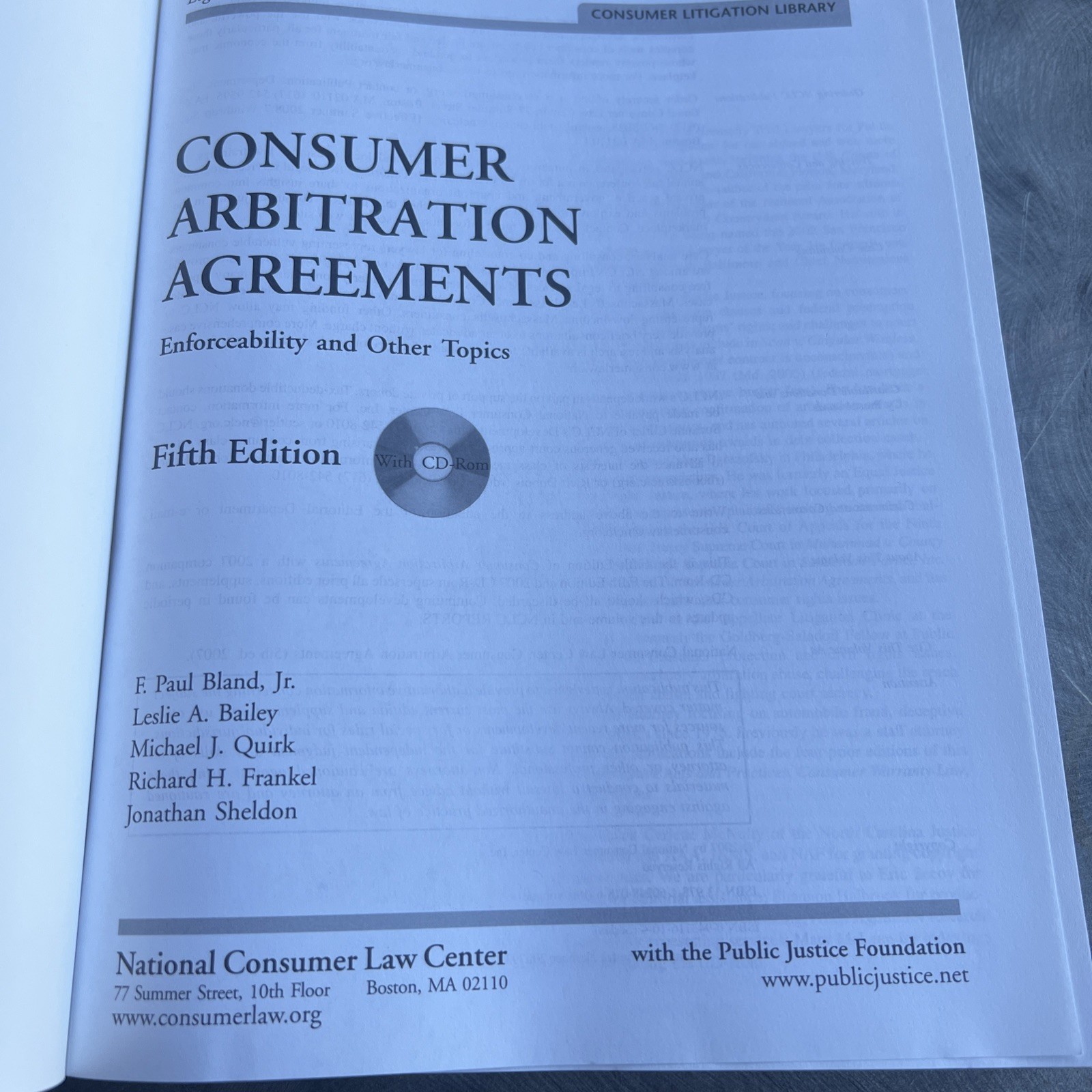 Consumer Arbitration Agreements: Enforceability and Other Topics 5th Ed. NCLC