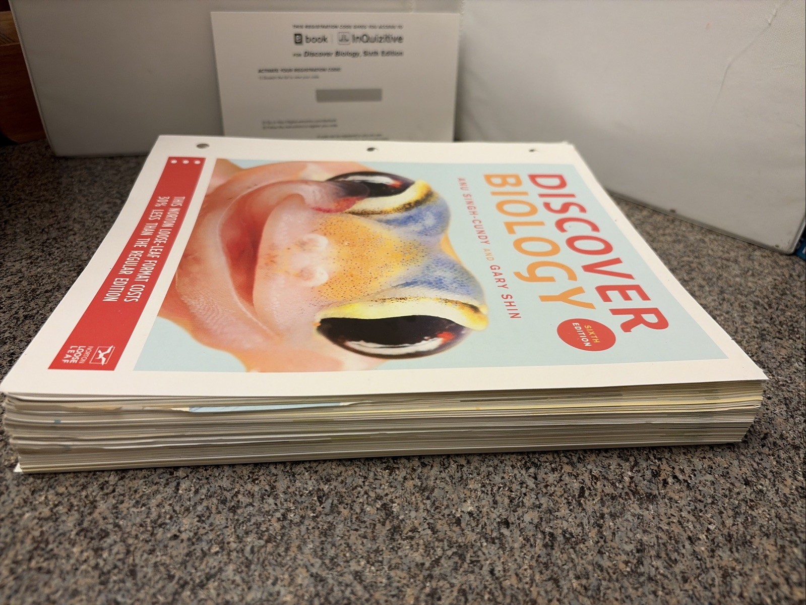 Discover Biology, 6th Ed. by Singh-Cundy & Shin (2017, Ringbound) w/ Access Code