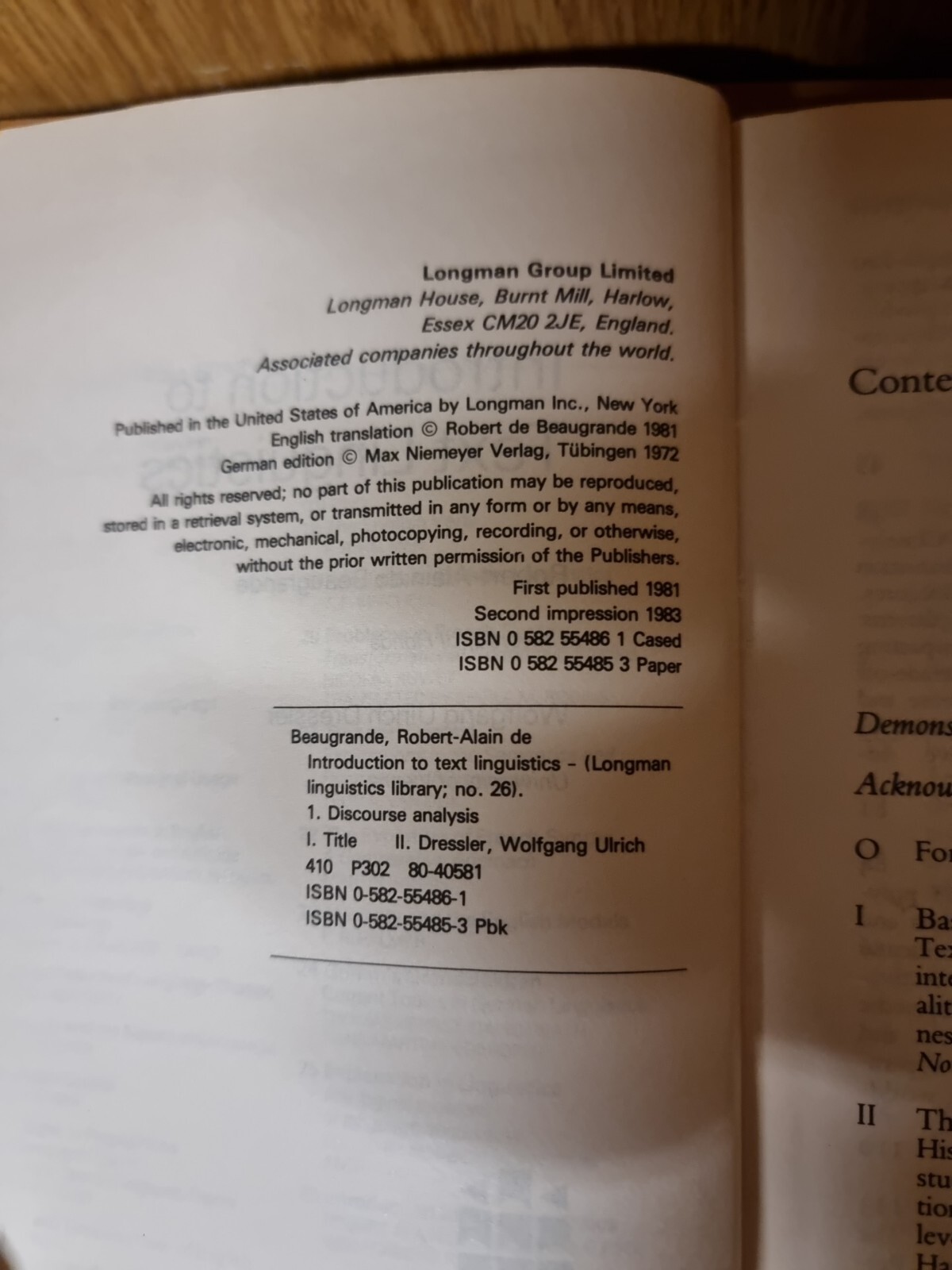 Introduction to Text Linguistics by Robert de Beaugrande, Wolfgang Dressler (H2)