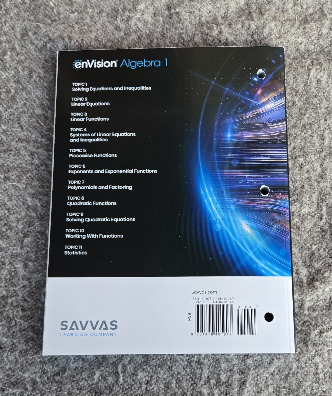 enVision Algebra 1 Student Companion volume 1 Copyright Savvas Learning Co
