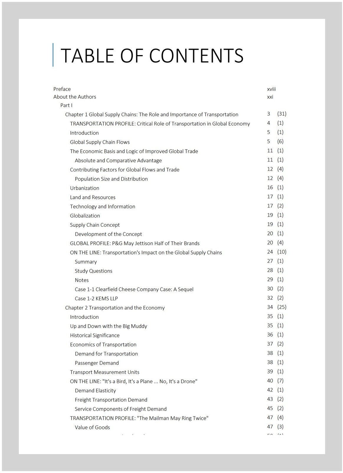 Transportation : A Global Supply Chain Perspective, Hardcover by Coyle, John …