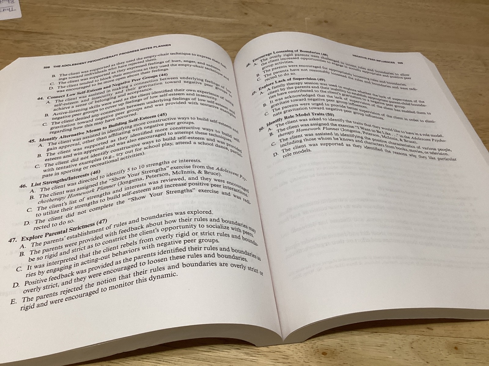 SIXTH edition. The Adolescent Psychotherapy Progress Notes Planner. 6th