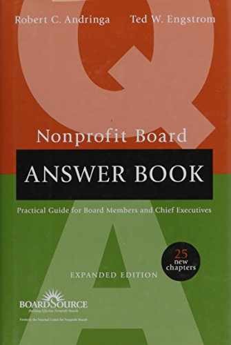 Nonprofit Board Answer Book: – Hardcover, by Andringa Robert C.; – Very Good u
