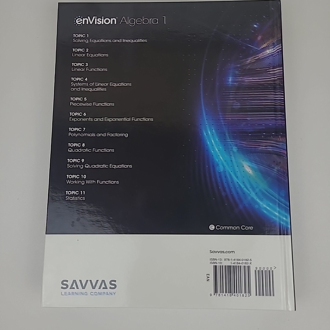 enVision Algebra 1 Student Edition Common Core Math Savvas – HANDYMAN