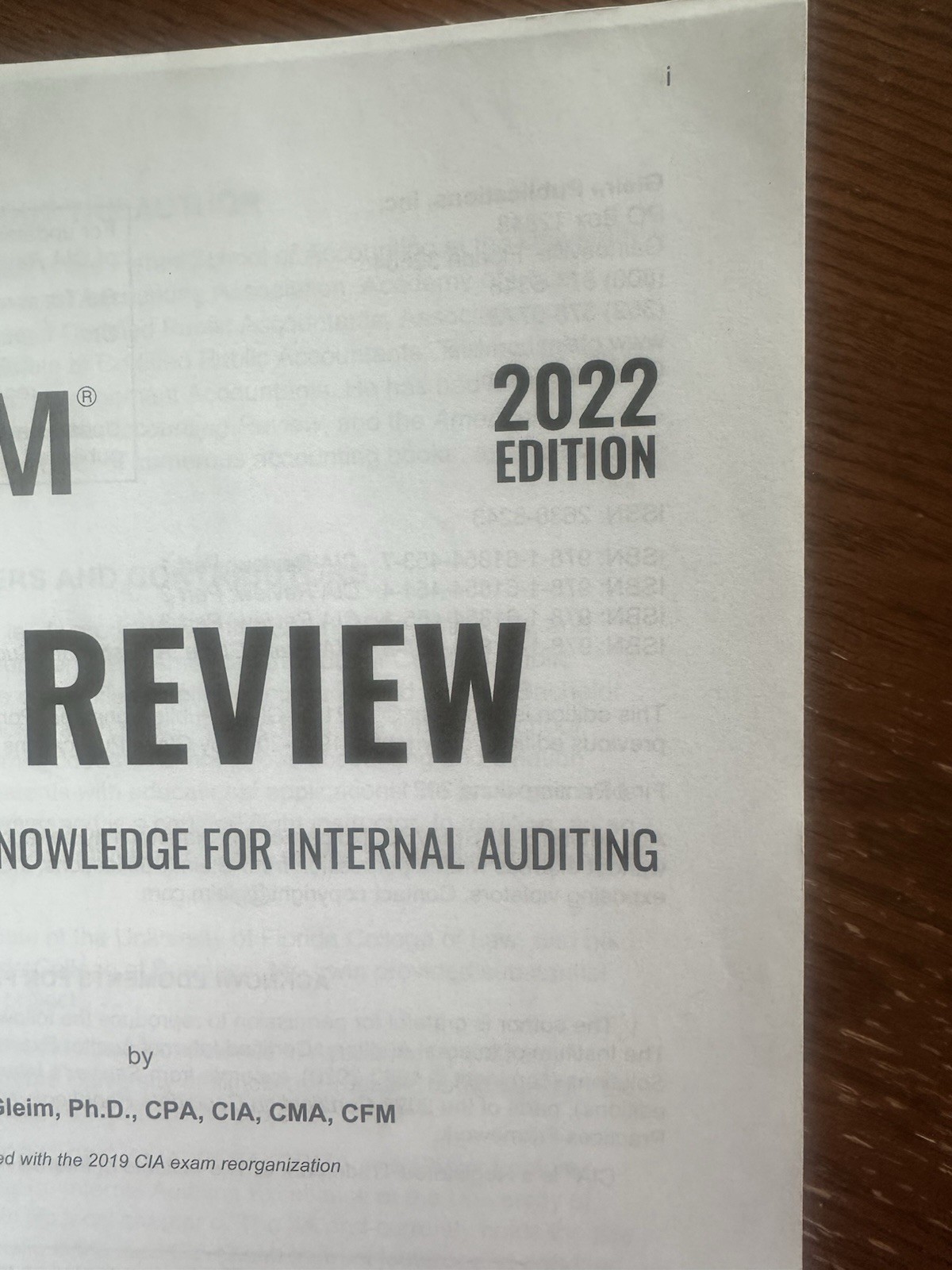 Gleim CIA Review 2022 Part 3. Business Knowledge For Internal Auditing PB, VG
