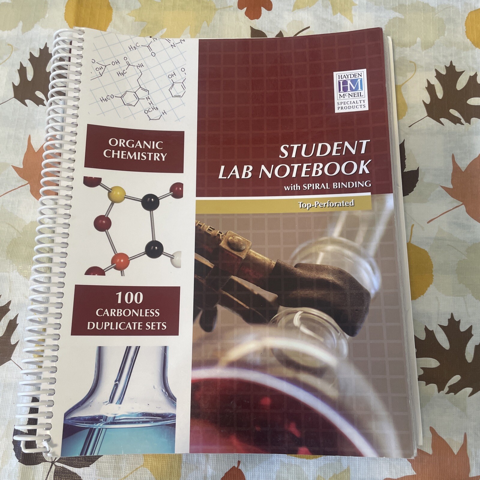 STUDENT LAB NOTEBOOK w/SPIRAL BINDING for Organic Chemistry – Hayden-McNeil