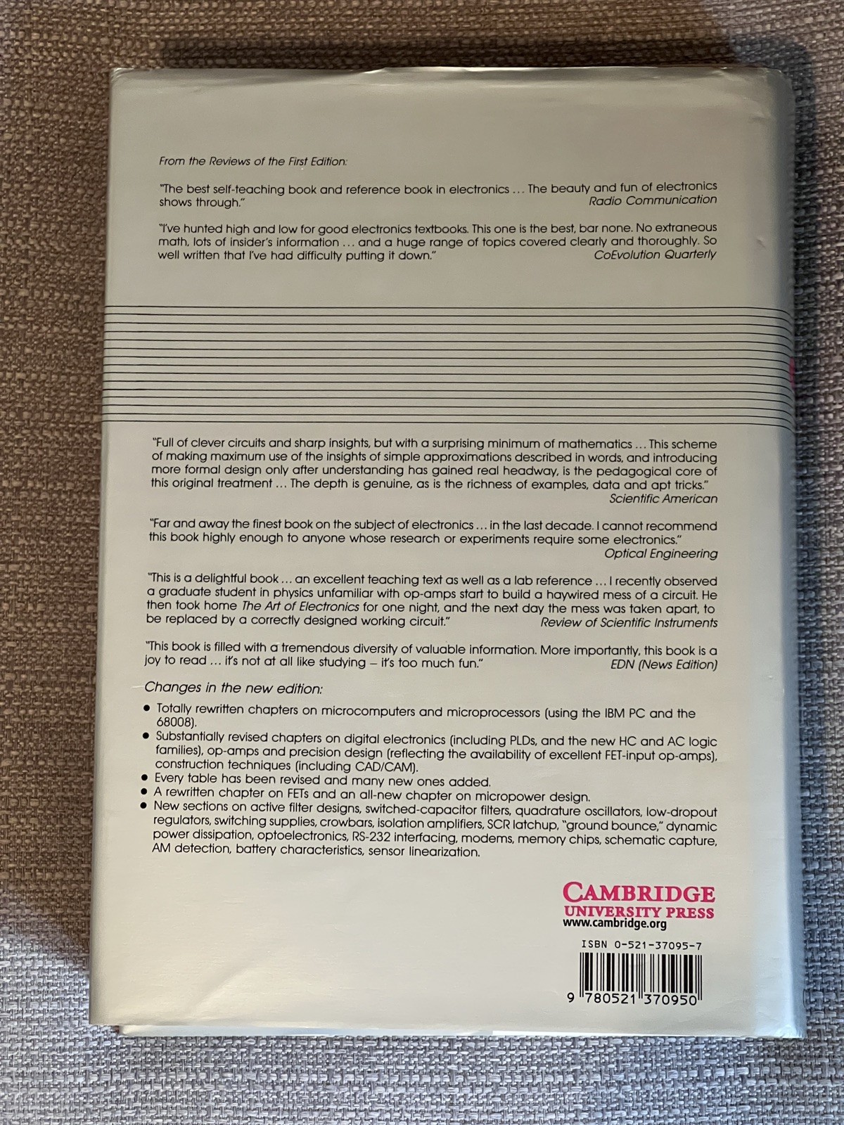 The Art of Electronics, 2nd Ed., Paul Horowitz, Winfield Hill, Hardback