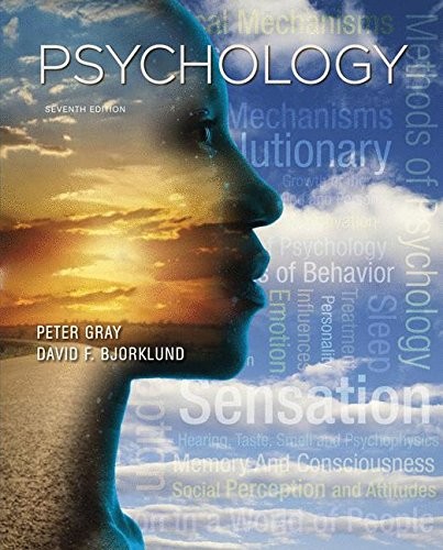 PSYCHOLOGY By Peter O. Gray & David F. Bjorklund – Hardcover Excellent Condition