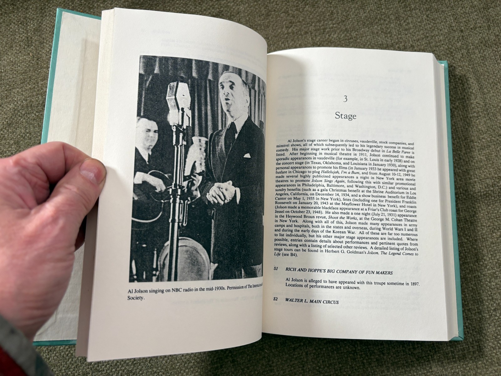 Al Jolson Bio-Bibliography James Fisher 1994 Hardcover Reference Book