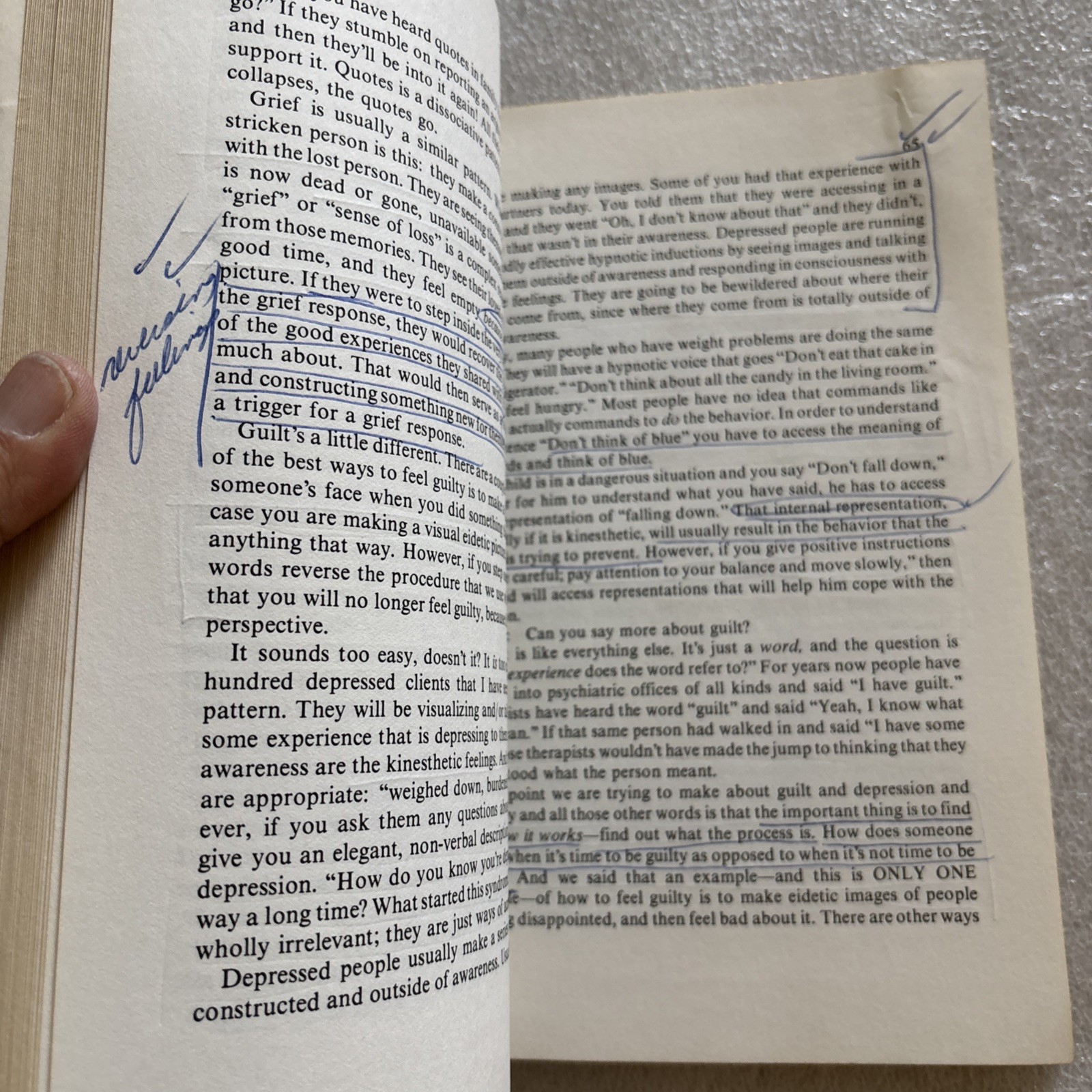 Frogs into Princes: Neuro Linguistic Programming (lots of underlining)