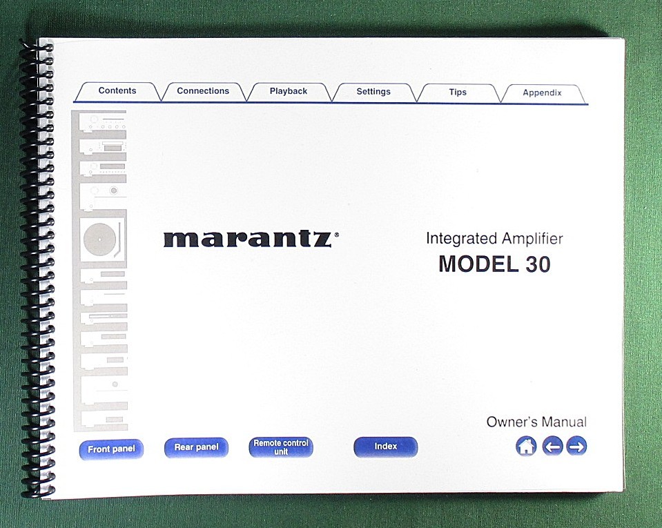 Marantz Model 30 Instruction Manual: 45 Pages & Protective Covers!