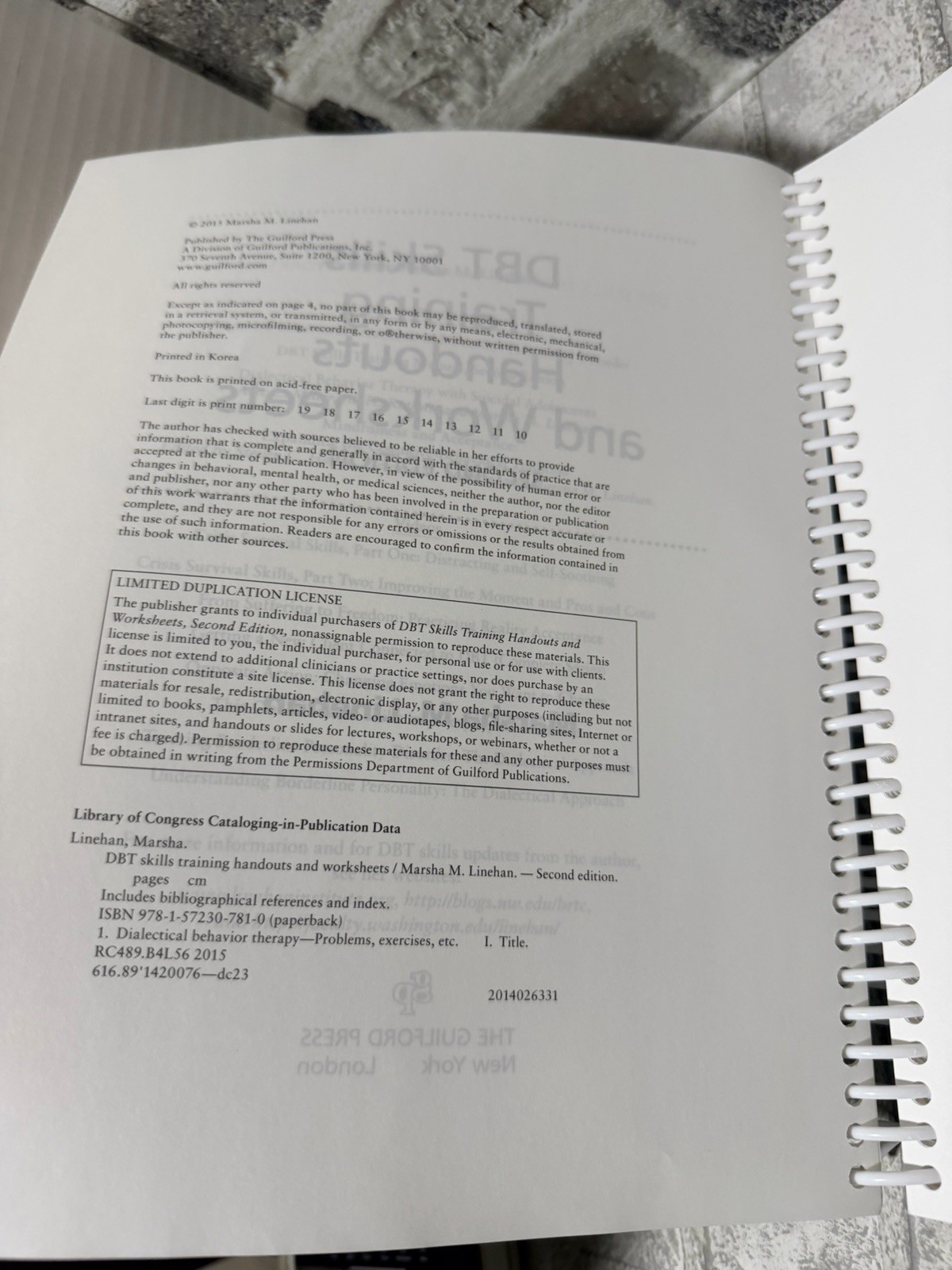 DBT Skills Training Handouts and Worksheets, Second Edition – GOOD