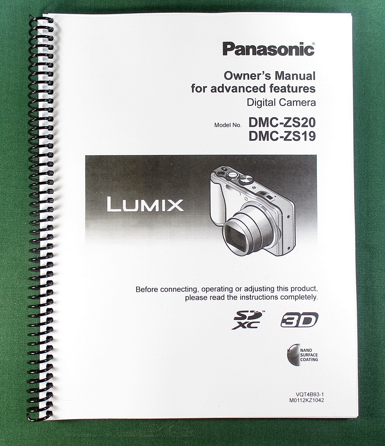 Panasonic DMC-ZS15 Advanced Owner’s Manual: Full Color & Protective Covers!