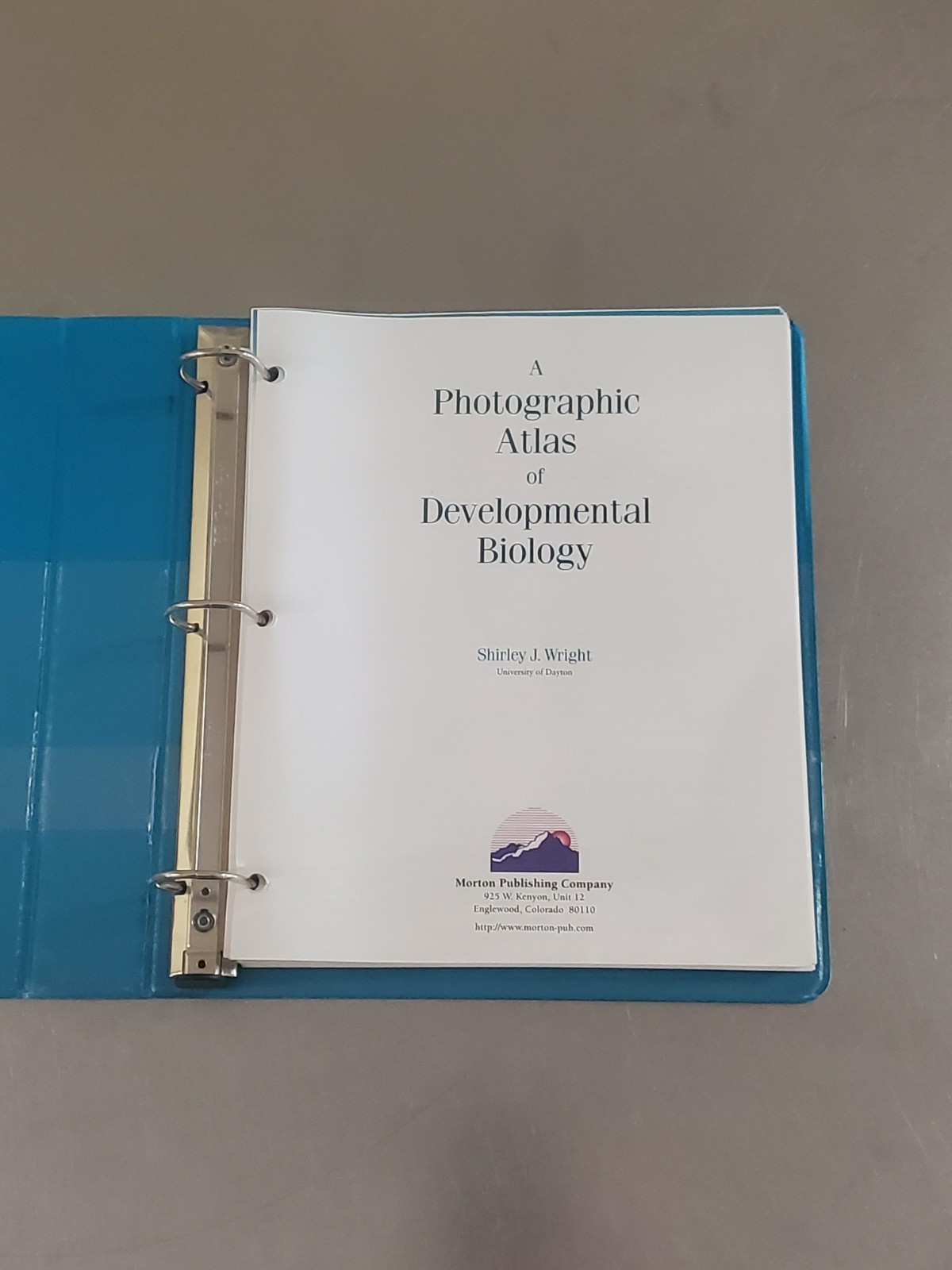 A Photographic Atlas of Developmental Biology Textbook by Shirley J Wright