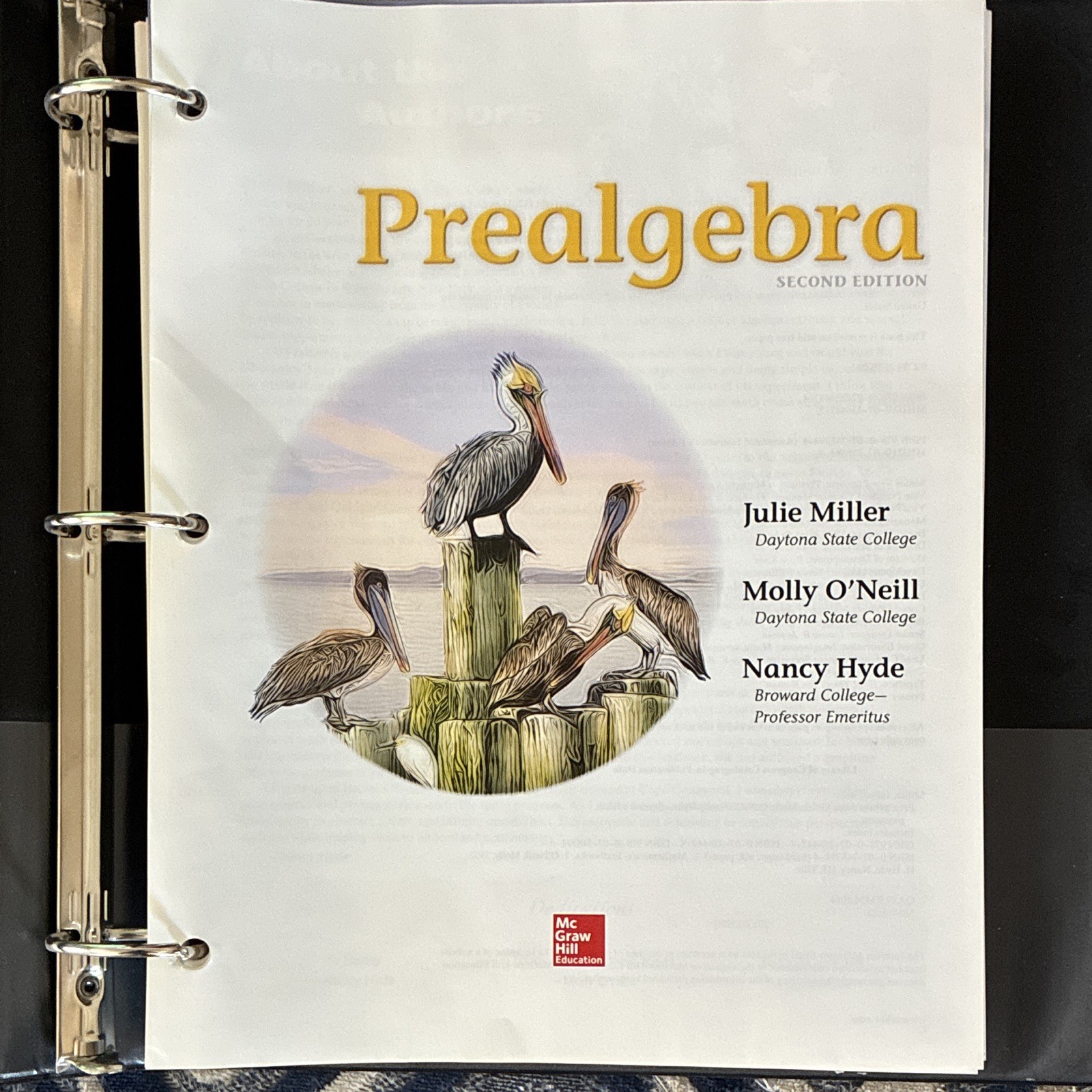 McGraw-Hill Prealgebra 2nd Ed Ringbound Textbook Miller/O’Neill/Hyde 2009