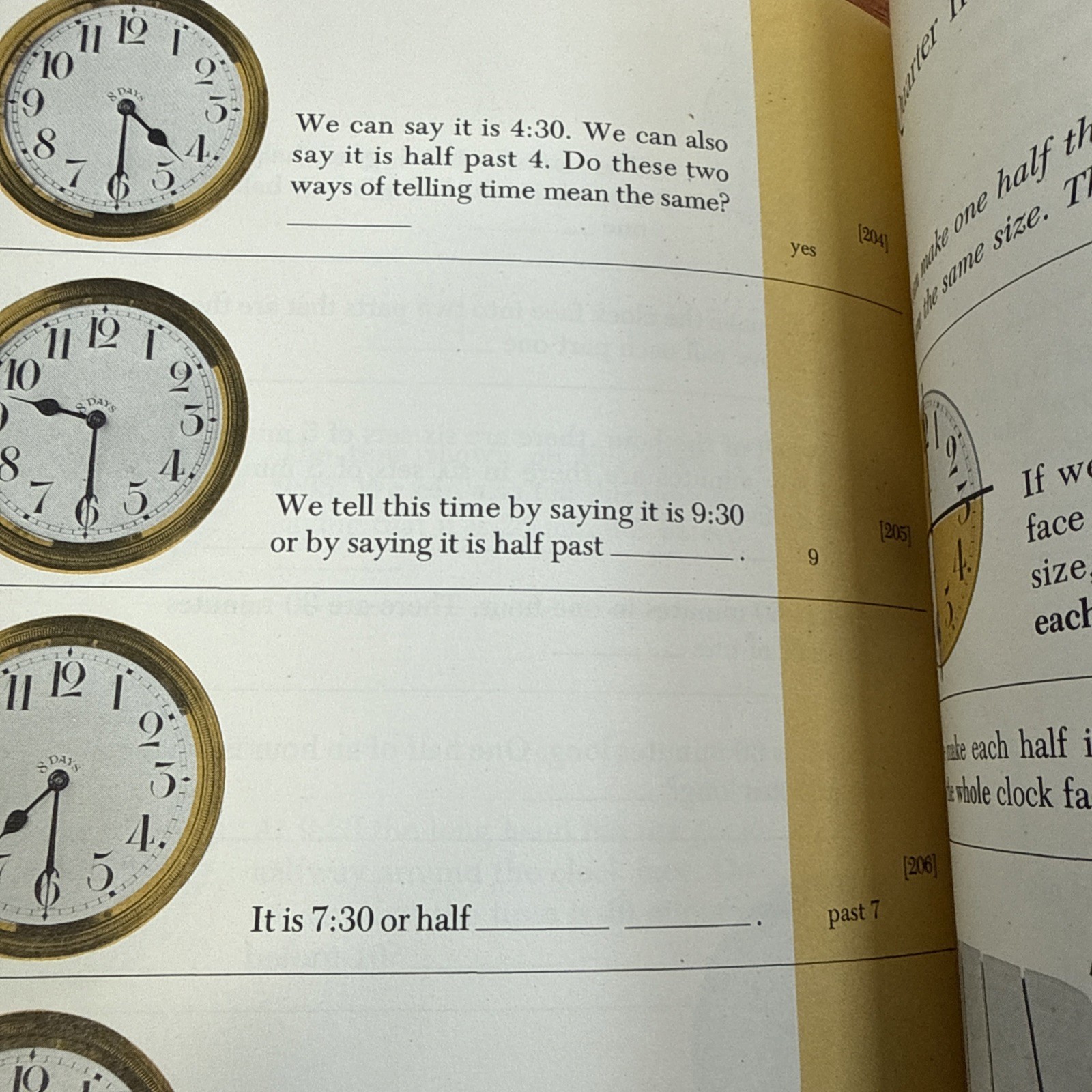 Telling Time Step-by-Step Guide Workbook 1963 100 pages of Lessons