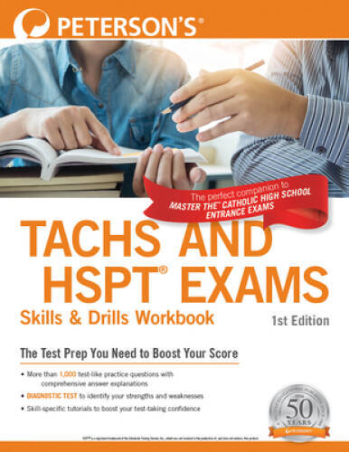 Petersons TACHS and HSPT Exams Skills Drills Workbook – VERY GOOD